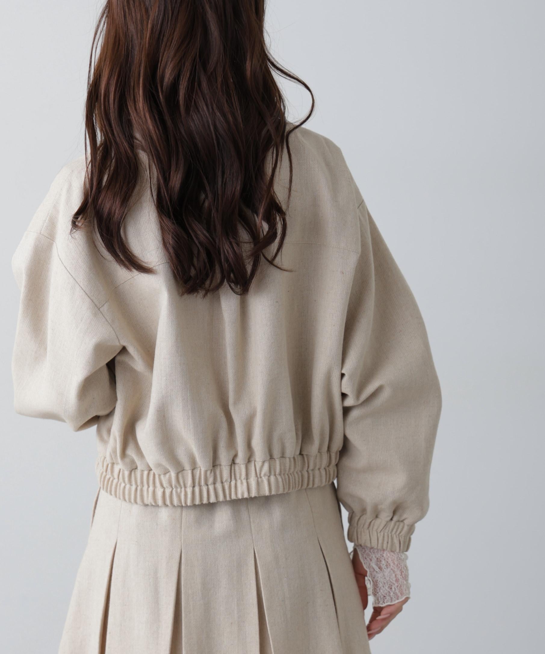 ジップブルゾン ベージュ1