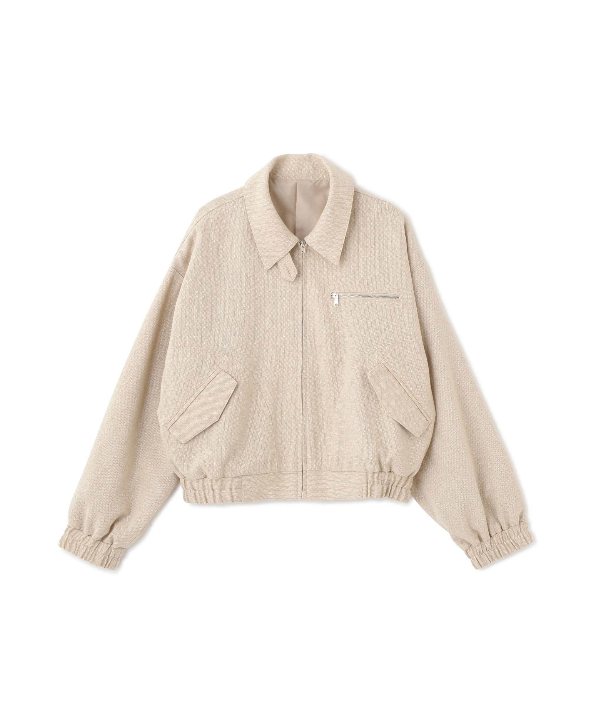 ジップブルゾン ベージュ1