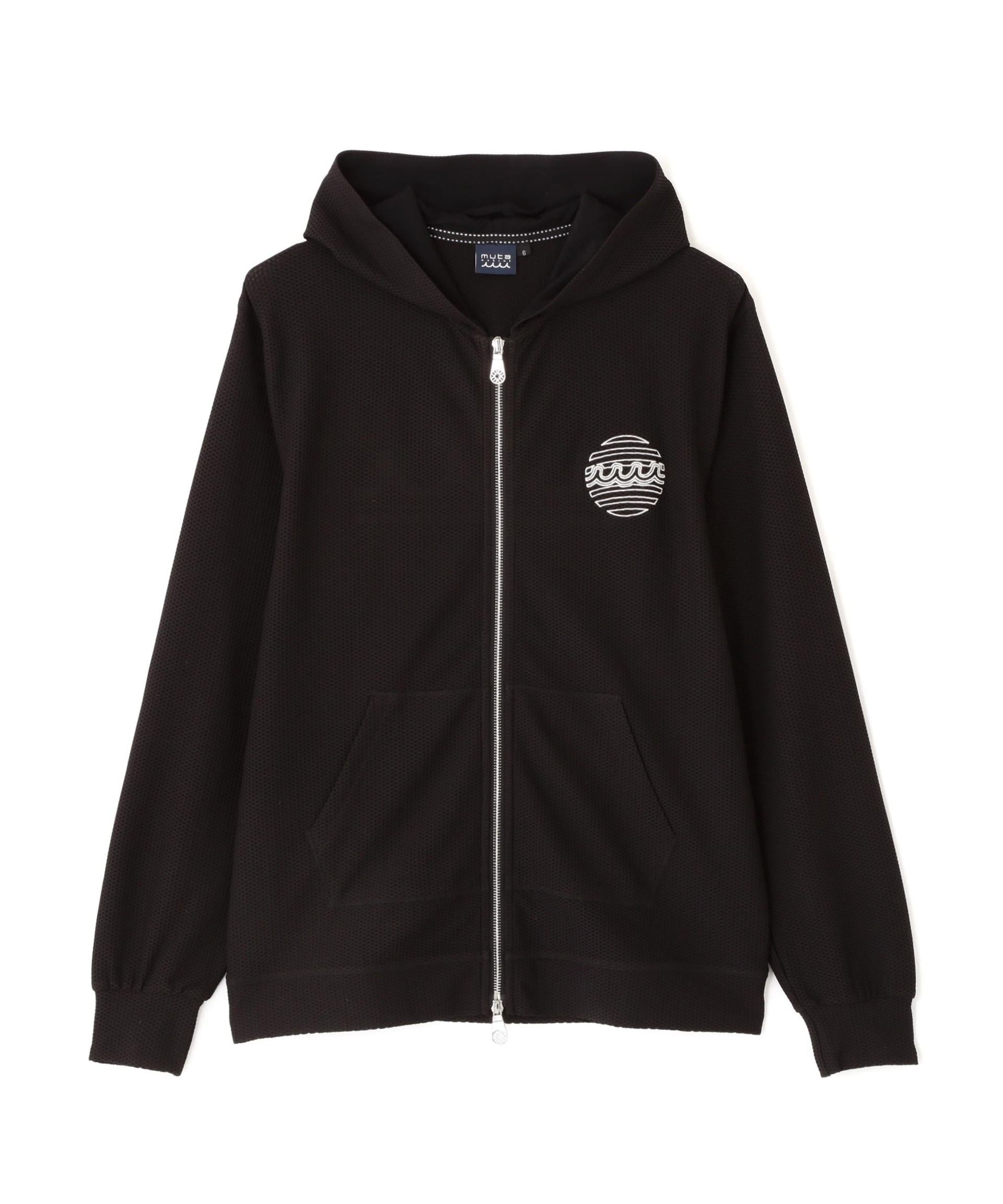muta MA>INE/ムータ マリン/別注メッシュフーディー ブラック