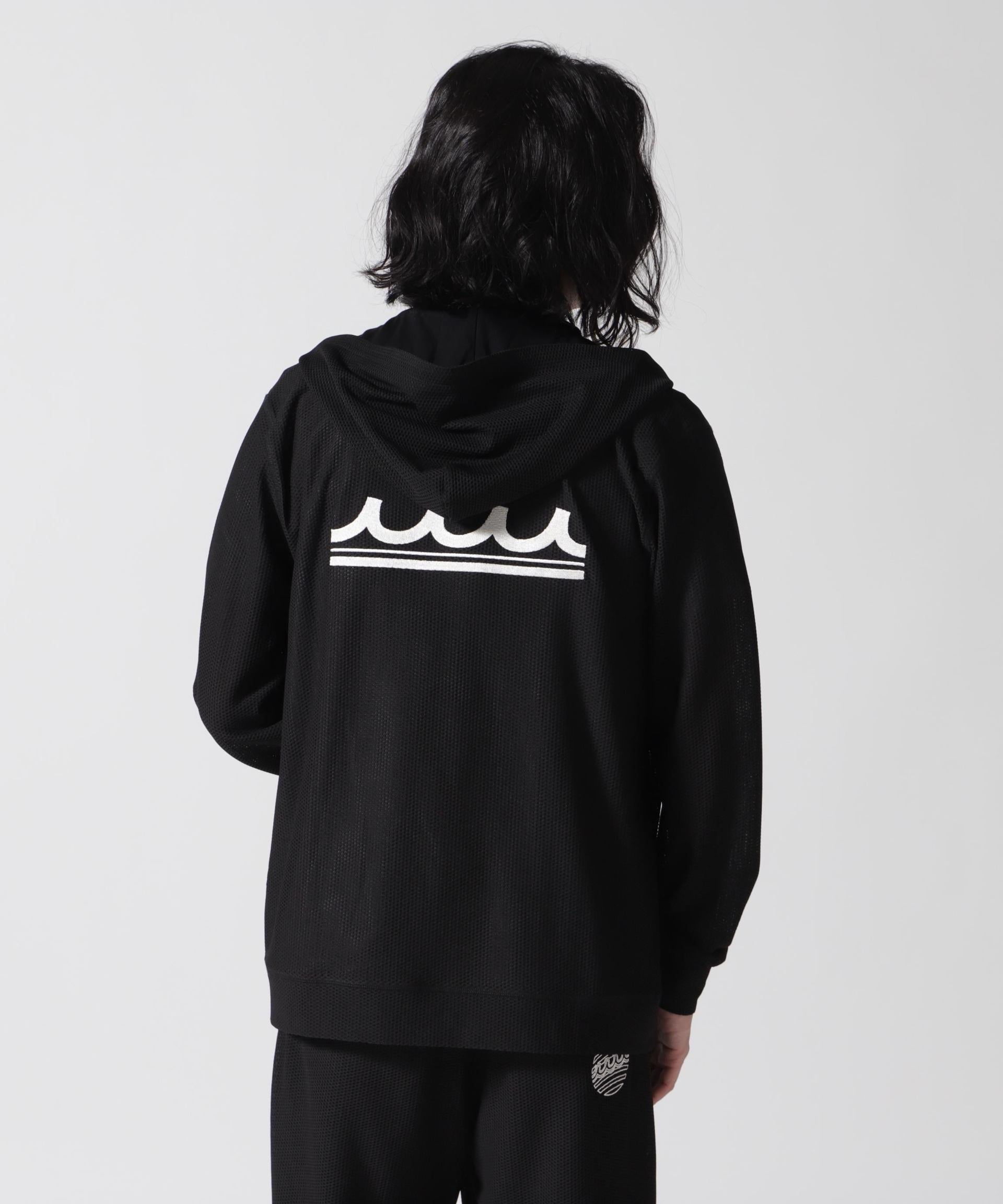 muta MA>INE/ムータ マリン/別注メッシュフーディー ブラック