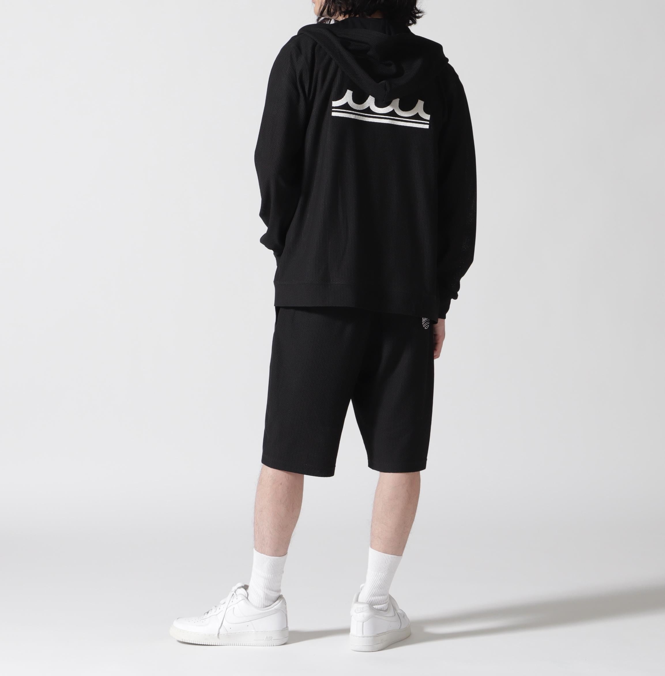 muta MA>INE/ムータ マリン/別注メッシュフーディー ブラック