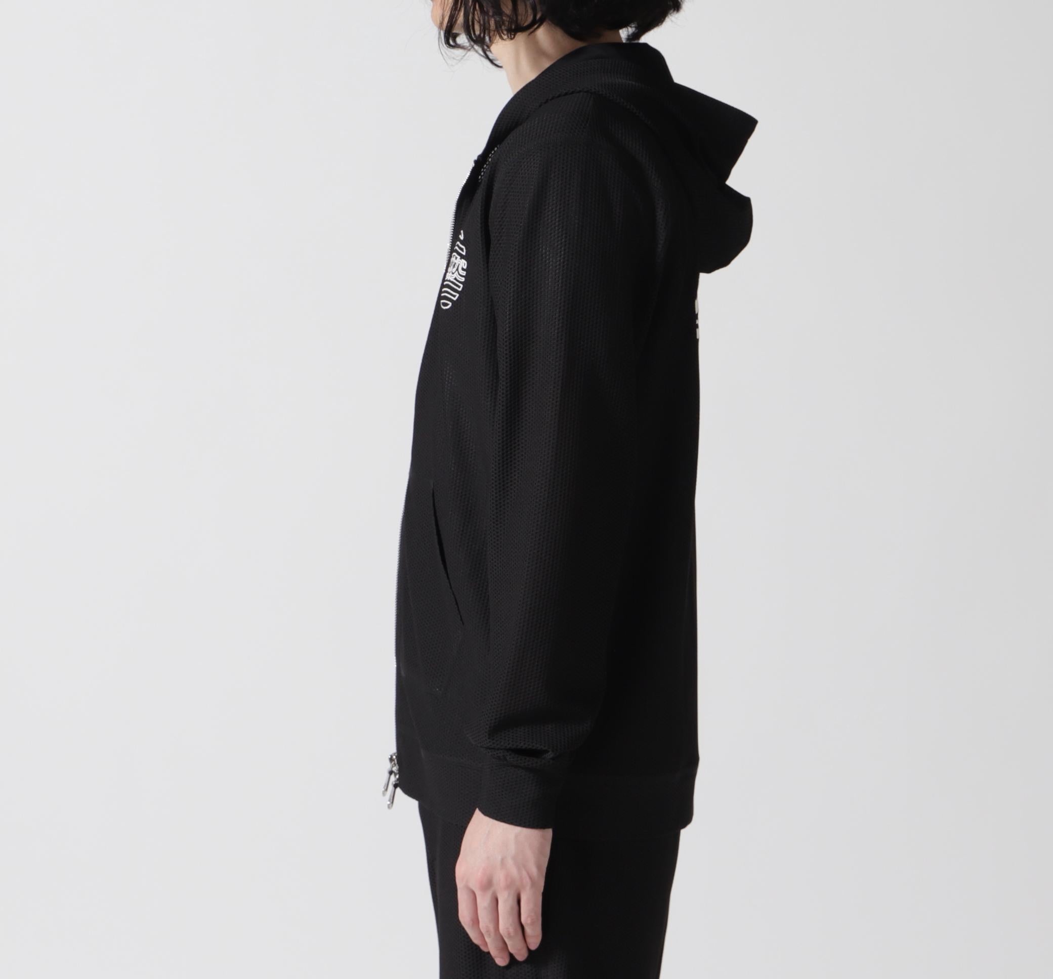 muta MA>INE/ムータ マリン/別注メッシュフーディー ブラック