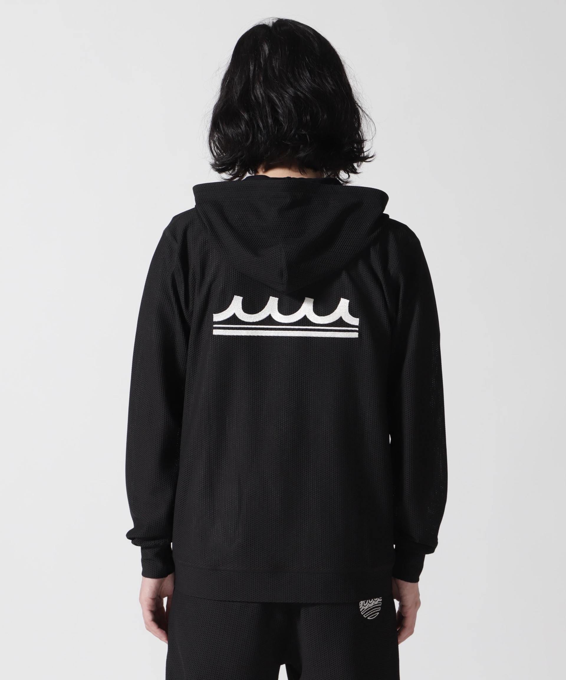 muta MA>INE/ムータ マリン/別注メッシュフーディー ブラック