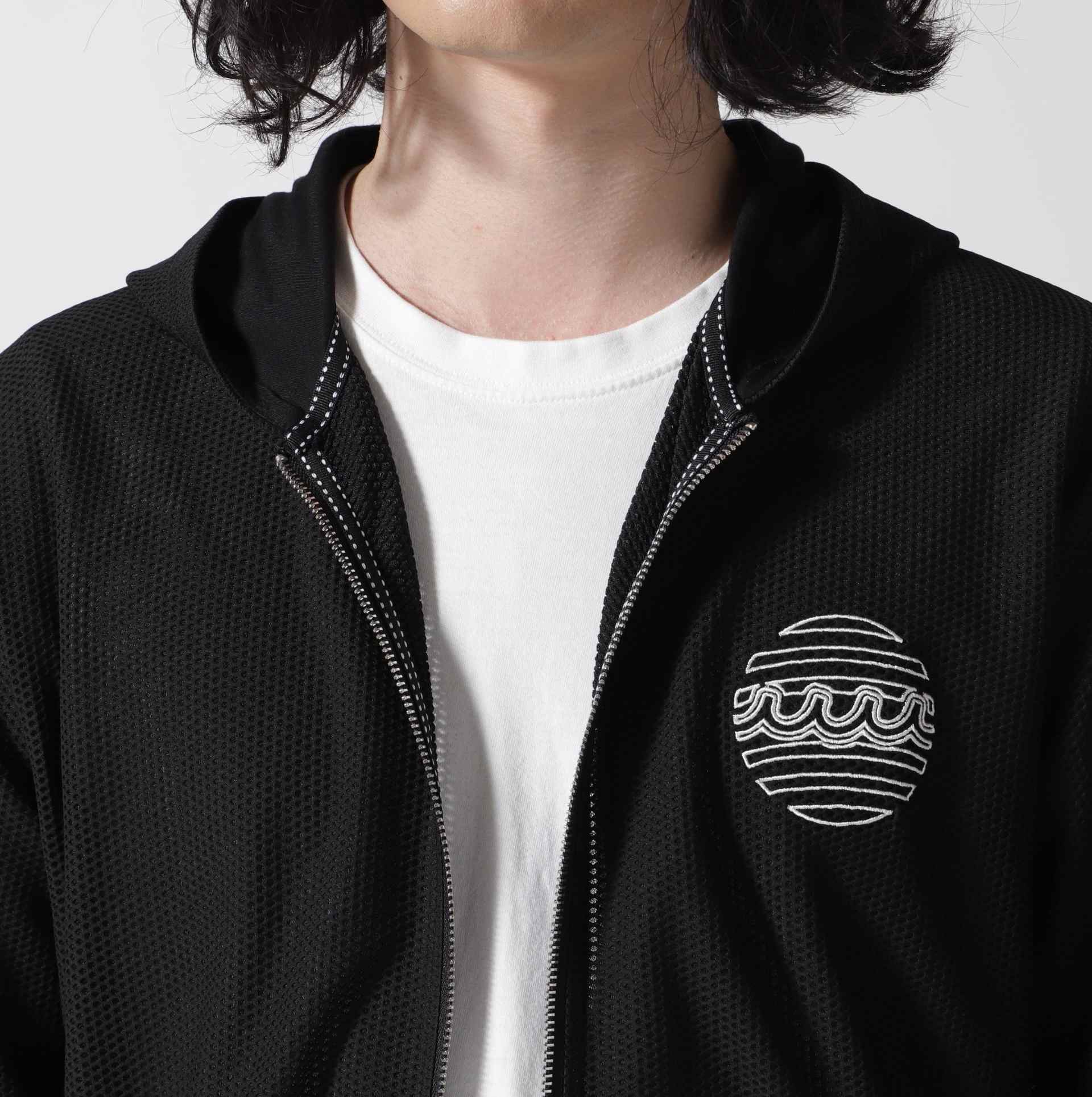 muta MA>INE/ムータ マリン/別注メッシュフーディー ブラック