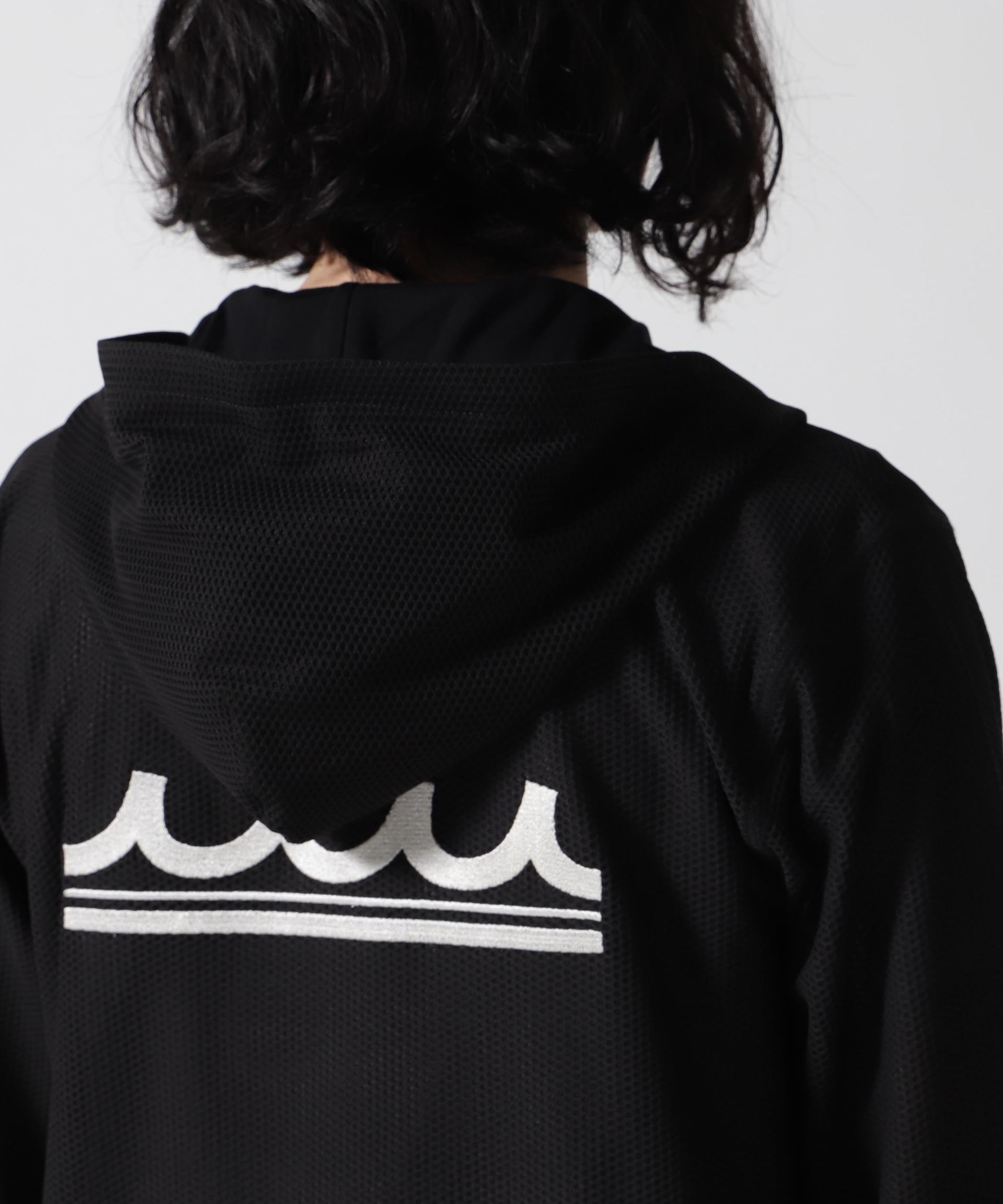 muta MA>INE/ムータ マリン/別注メッシュフーディー ブラック