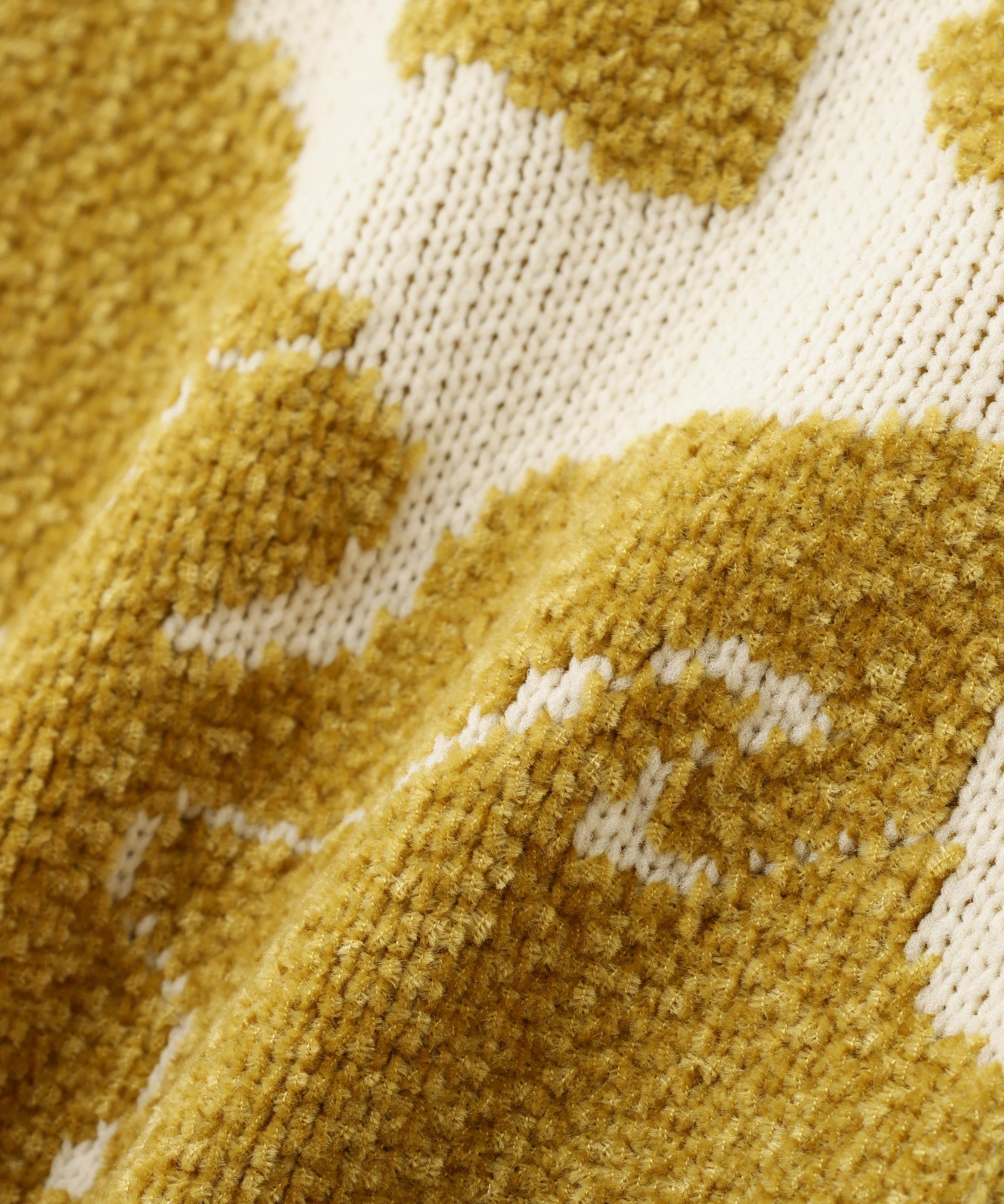 《直営店限定》BOUCLE CAMO KINT CARDIGAN イエロー