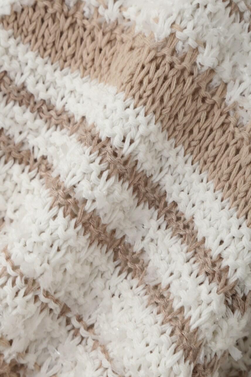 ◆ツイードニットカーディガン ベージュ