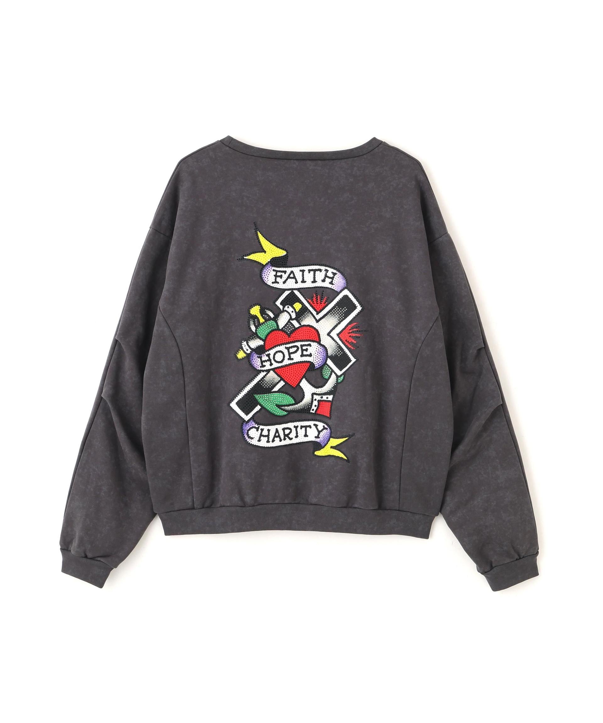 FR(13)NDS × Ed Hardy/フレンズ × エド・ハーディ/コラボスウェット グレー