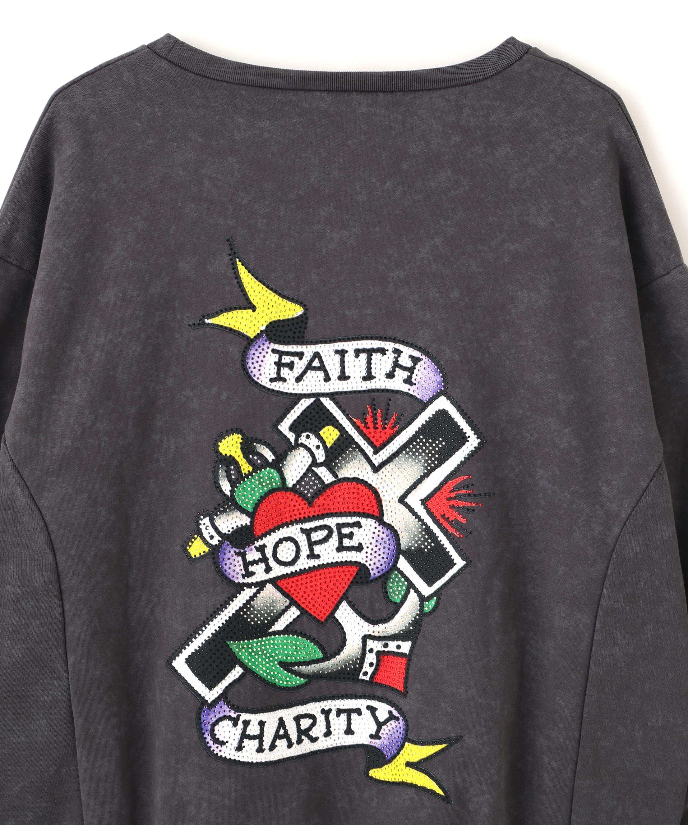 FR(13)NDS × Ed Hardy/フレンズ × エド・ハーディ/コラボスウェット グレー