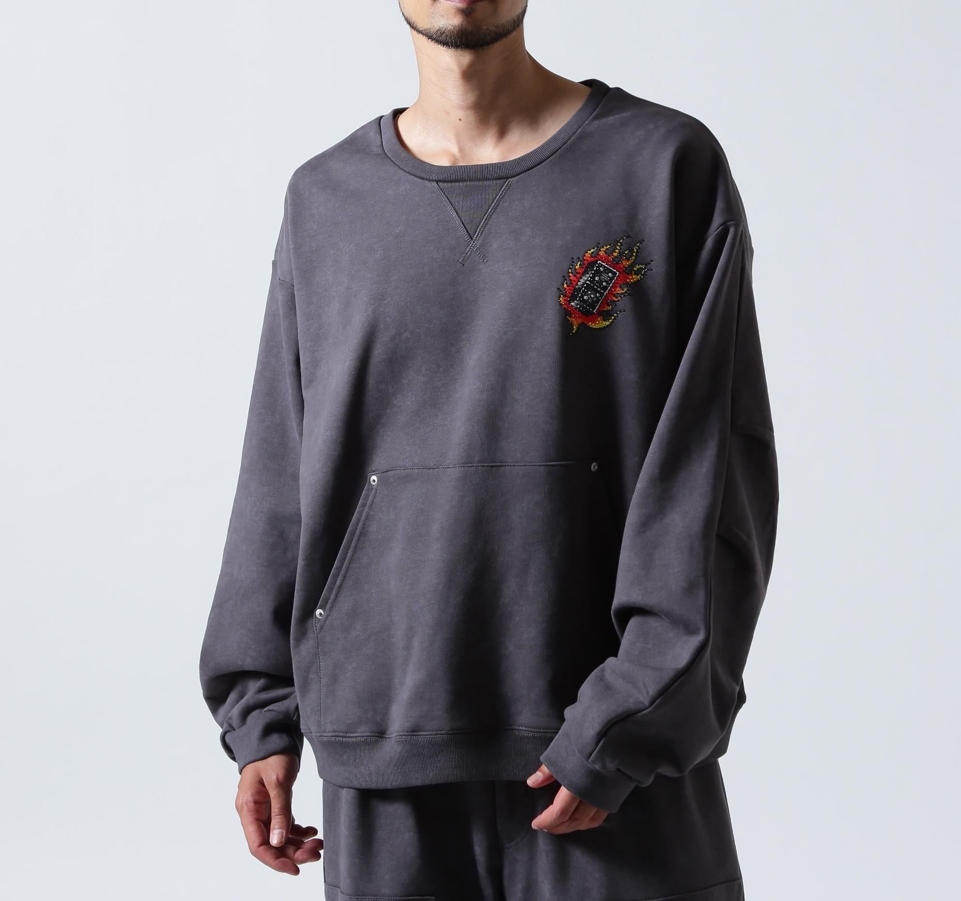 FR(13)NDS × Ed Hardy/フレンズ × エド・ハーディ/コラボスウェット グレー