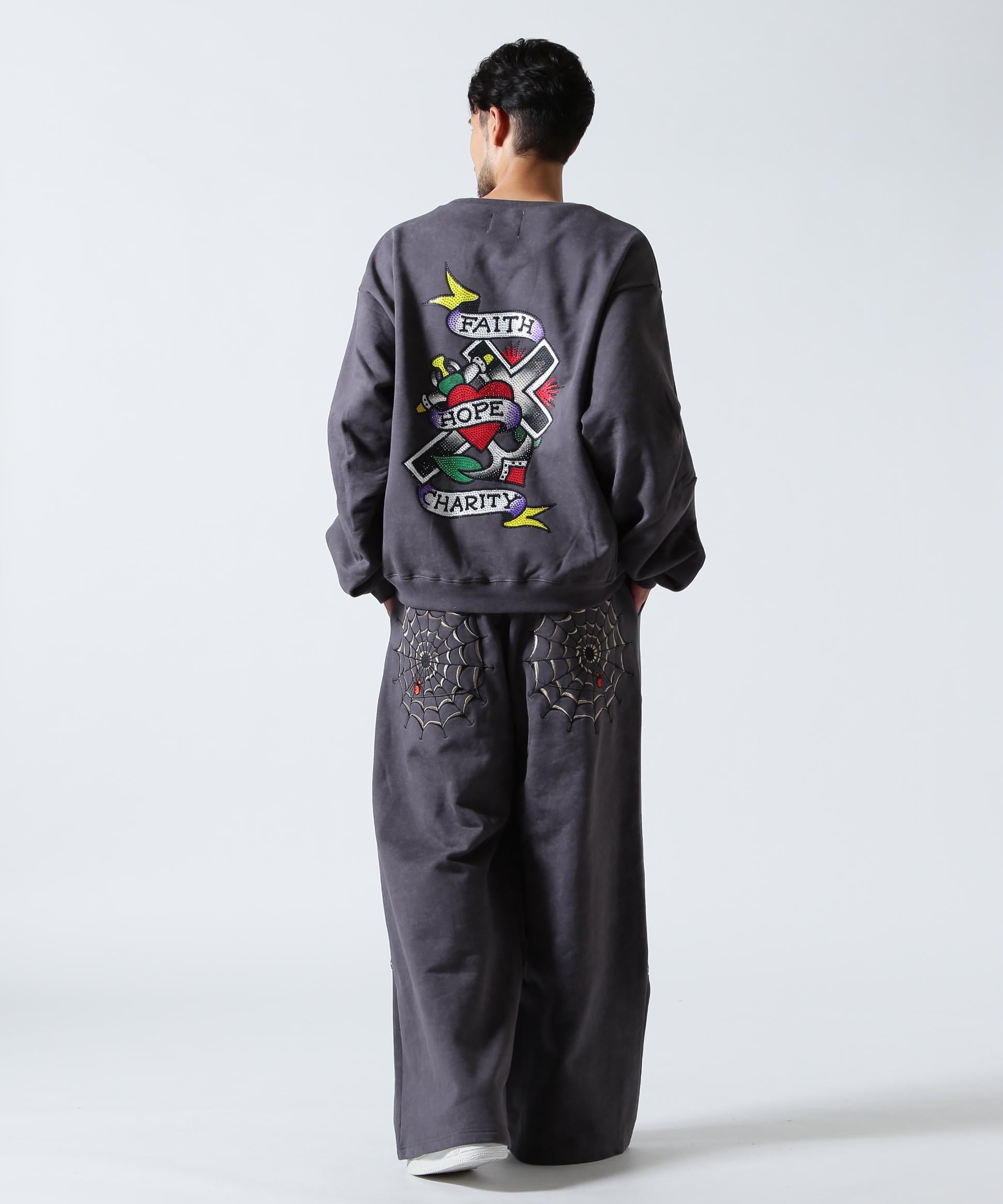 FR(13)NDS × Ed Hardy/フレンズ × エド・ハーディ/コラボスウェット グレー