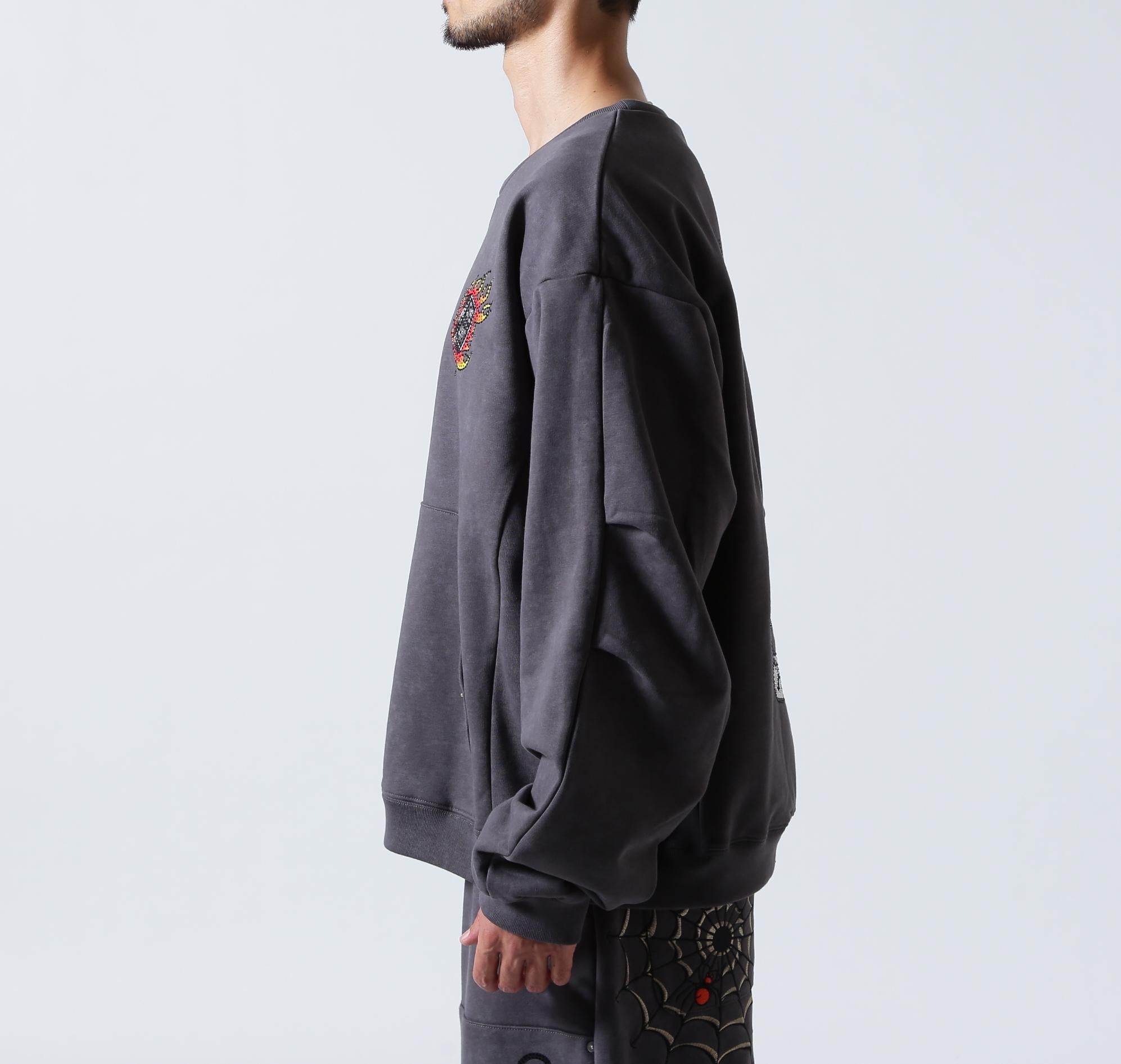 FR(13)NDS × Ed Hardy/フレンズ × エド・ハーディ/コラボスウェット グレー