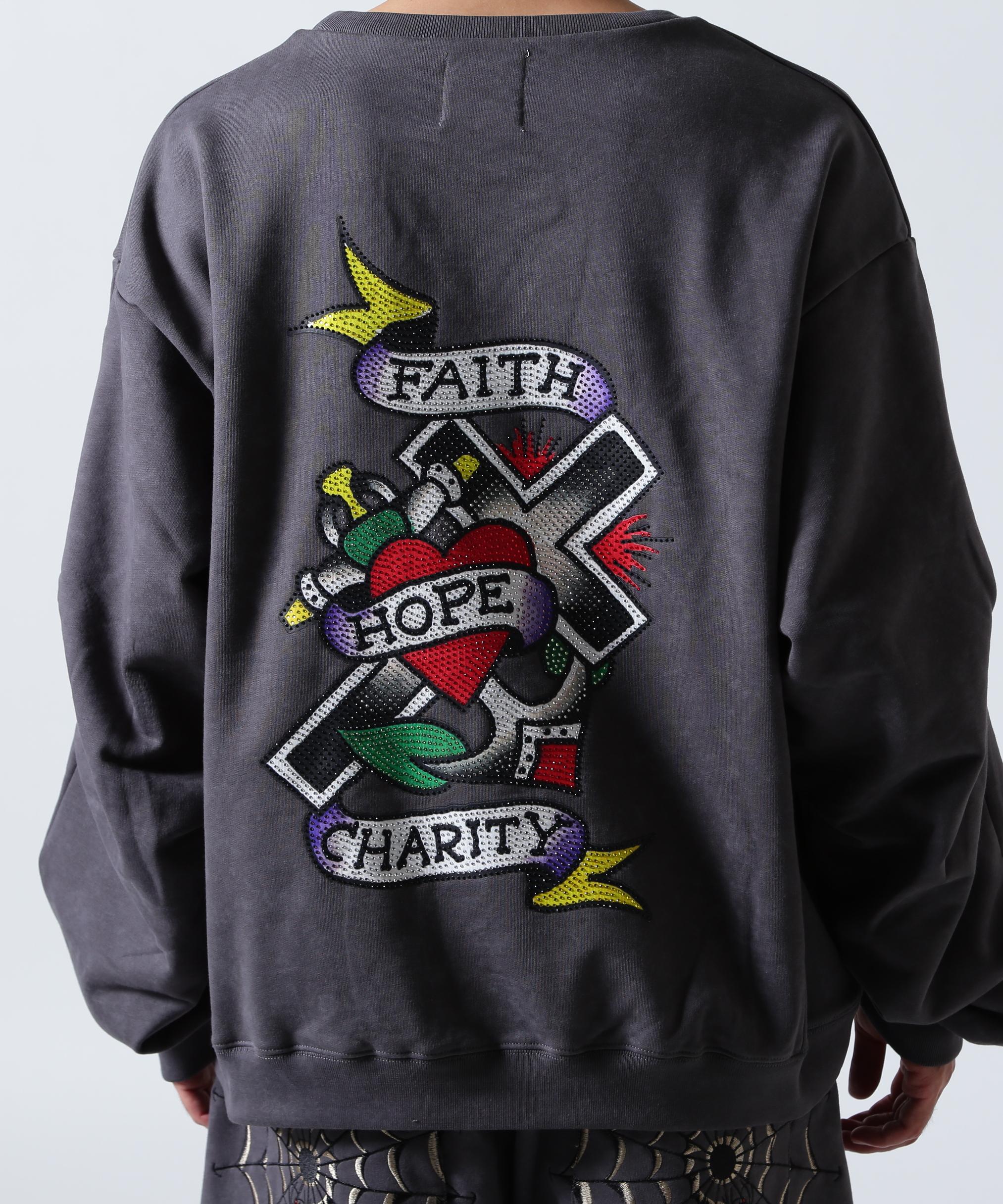 FR(13)NDS × Ed Hardy/フレンズ × エド・ハーディ/コラボスウェット グレー