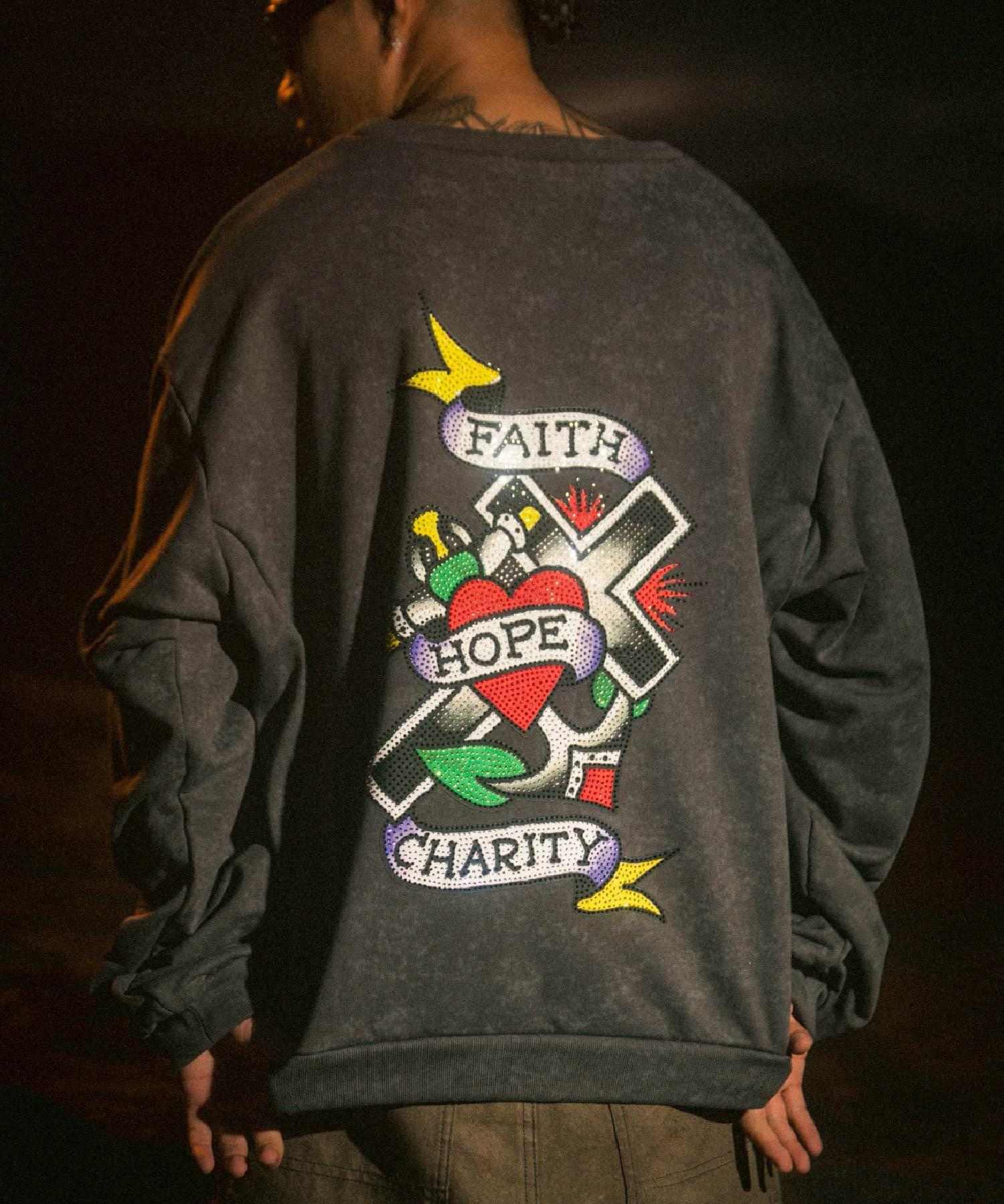 FR(13)NDS × Ed Hardy/フレンズ × エド・ハーディ/コラボスウェット グレー