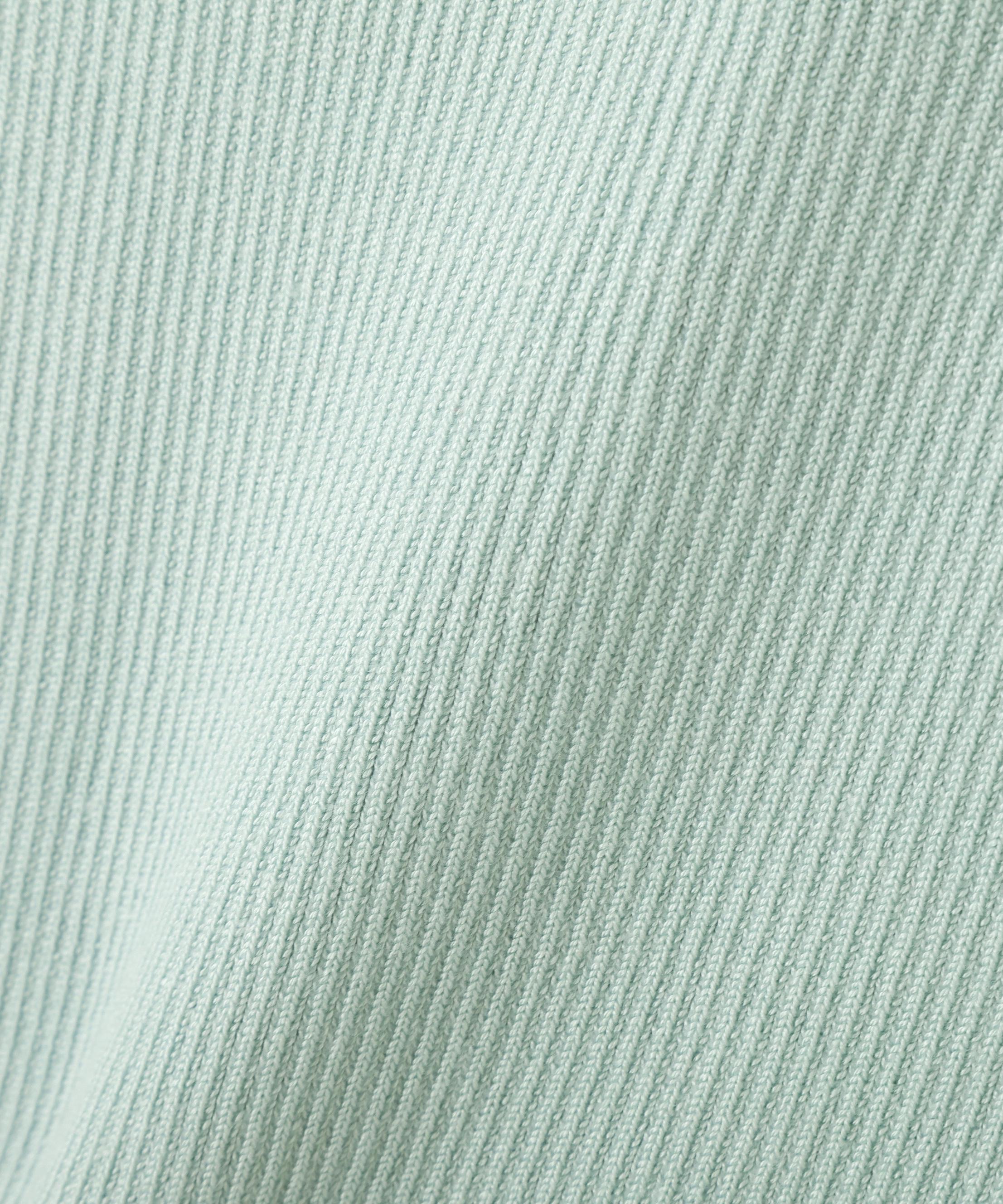 ドットフリルレイヤードニット ライトブルー