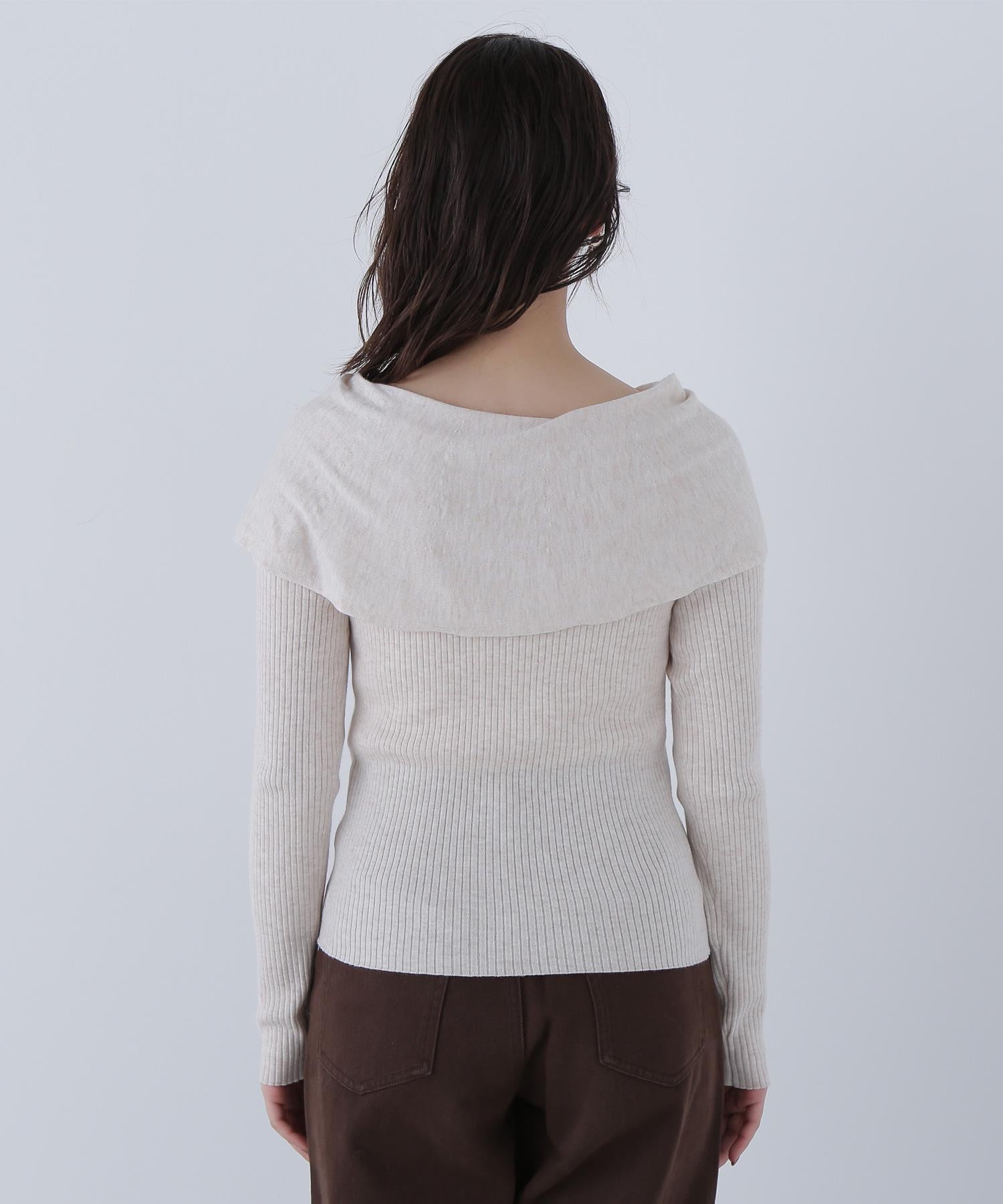 フロントリボンニット アイボリー1