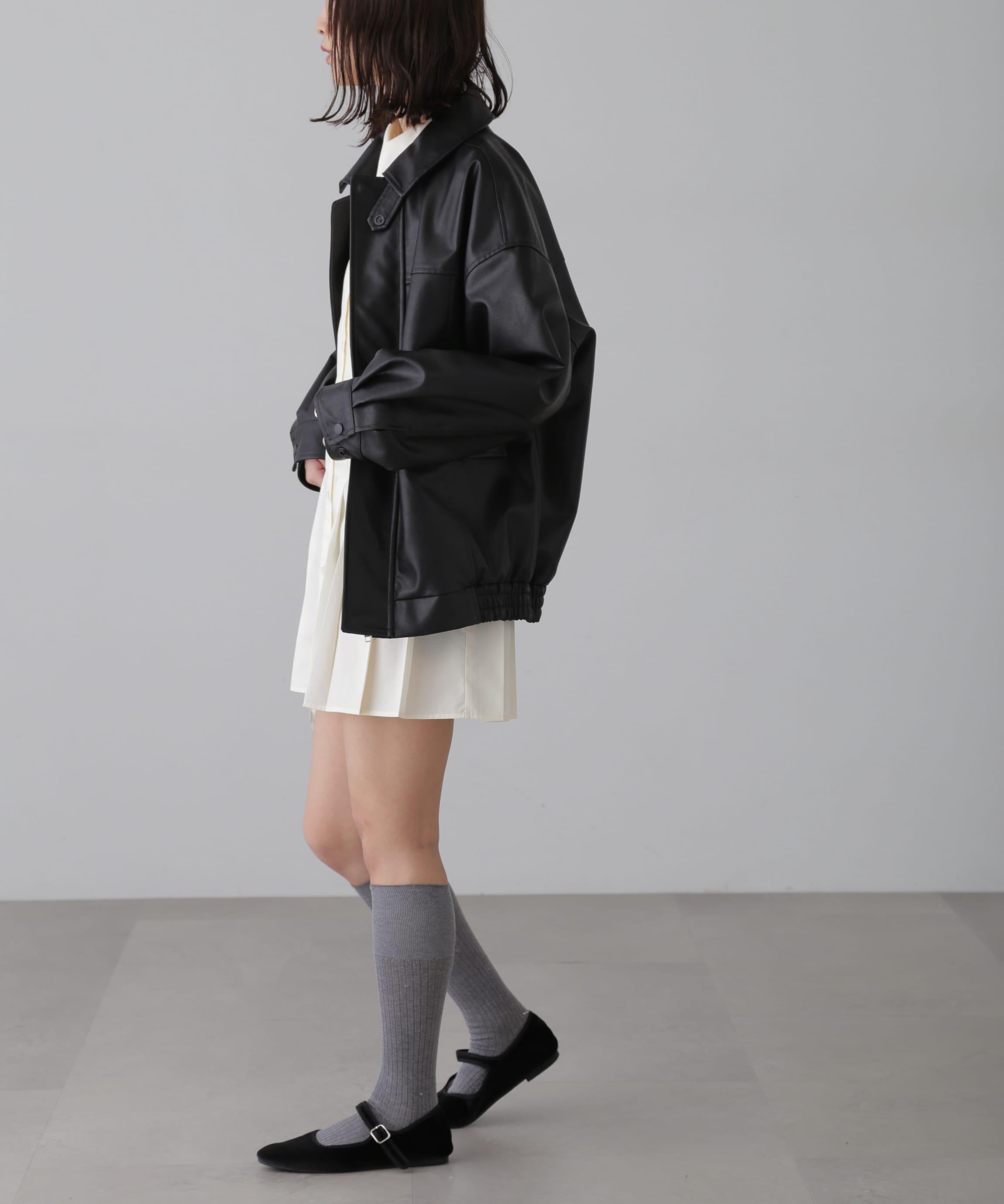 プリーツティアードシャツミニワンピース オフ