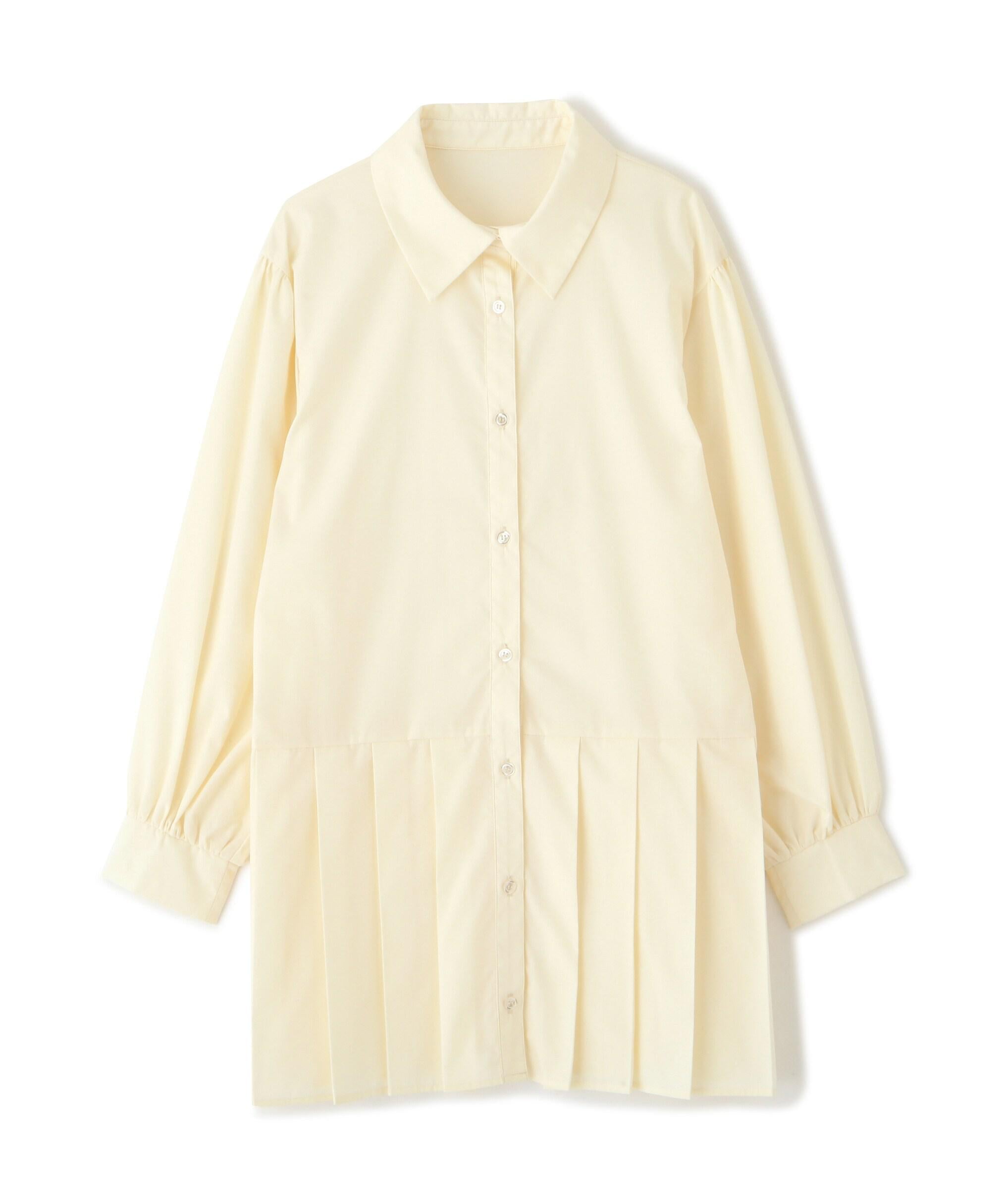 プリーツティアードシャツミニワンピース オフ