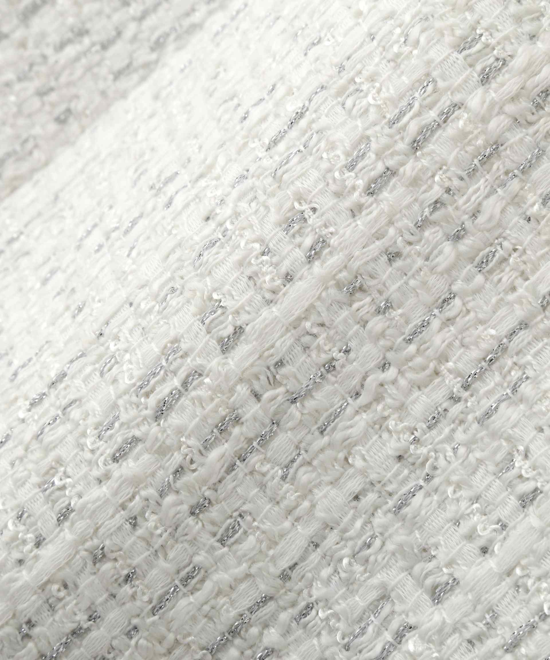 サマーツィードミニスカショーパン ホワイトミックス