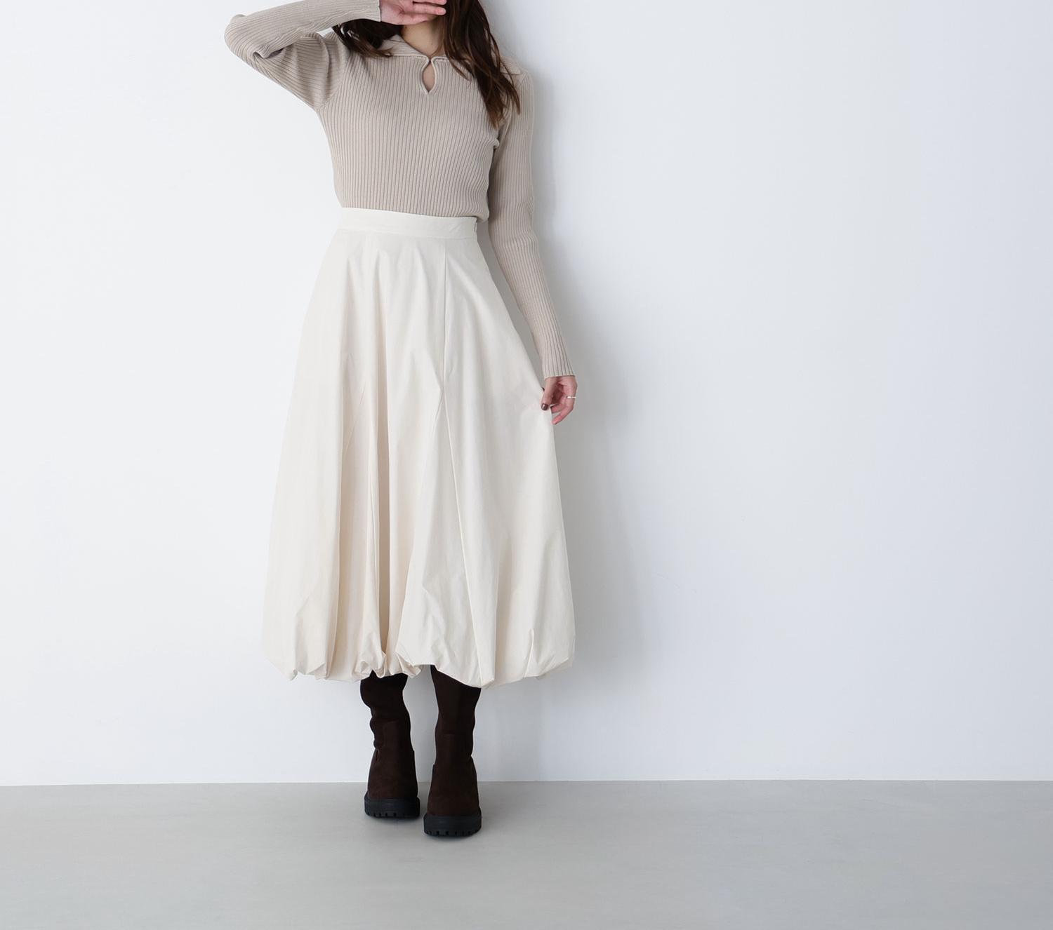 マチバルーンスカート オフホワイト1
