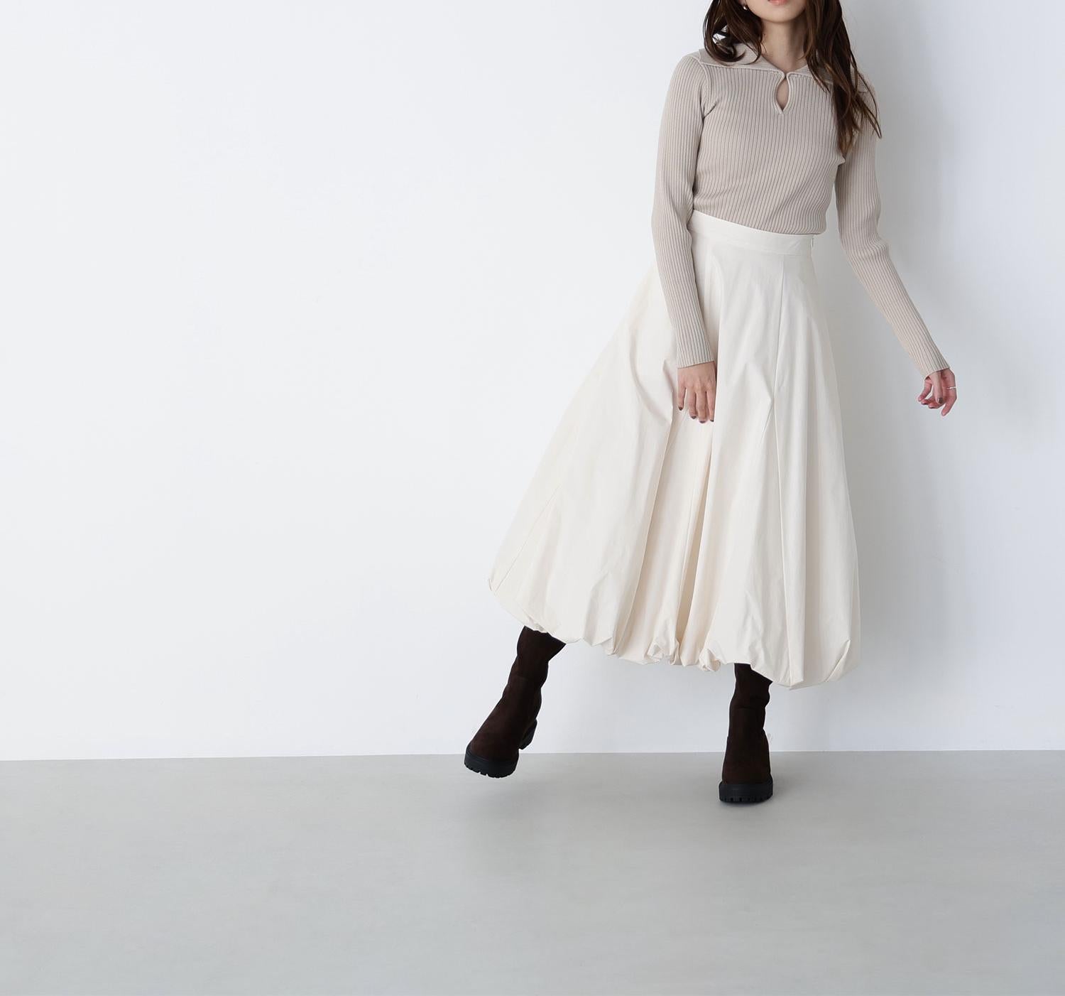 マチバルーンスカート オフホワイト1