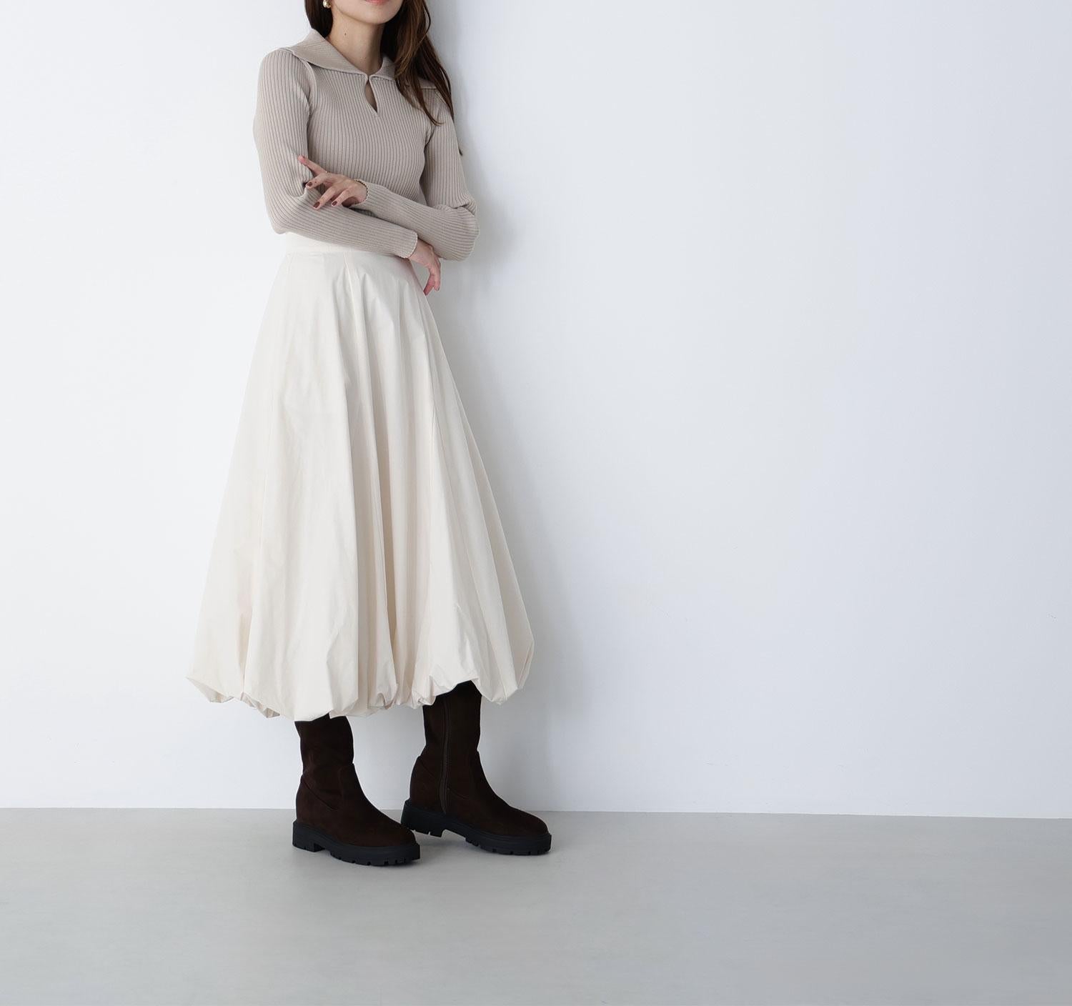 マチバルーンスカート オフホワイト1