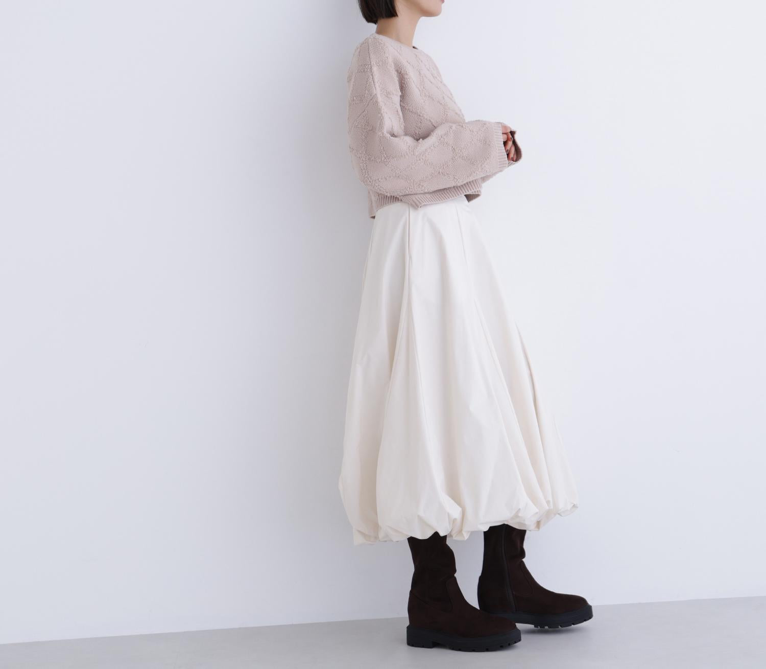 マチバルーンスカート オフホワイト1