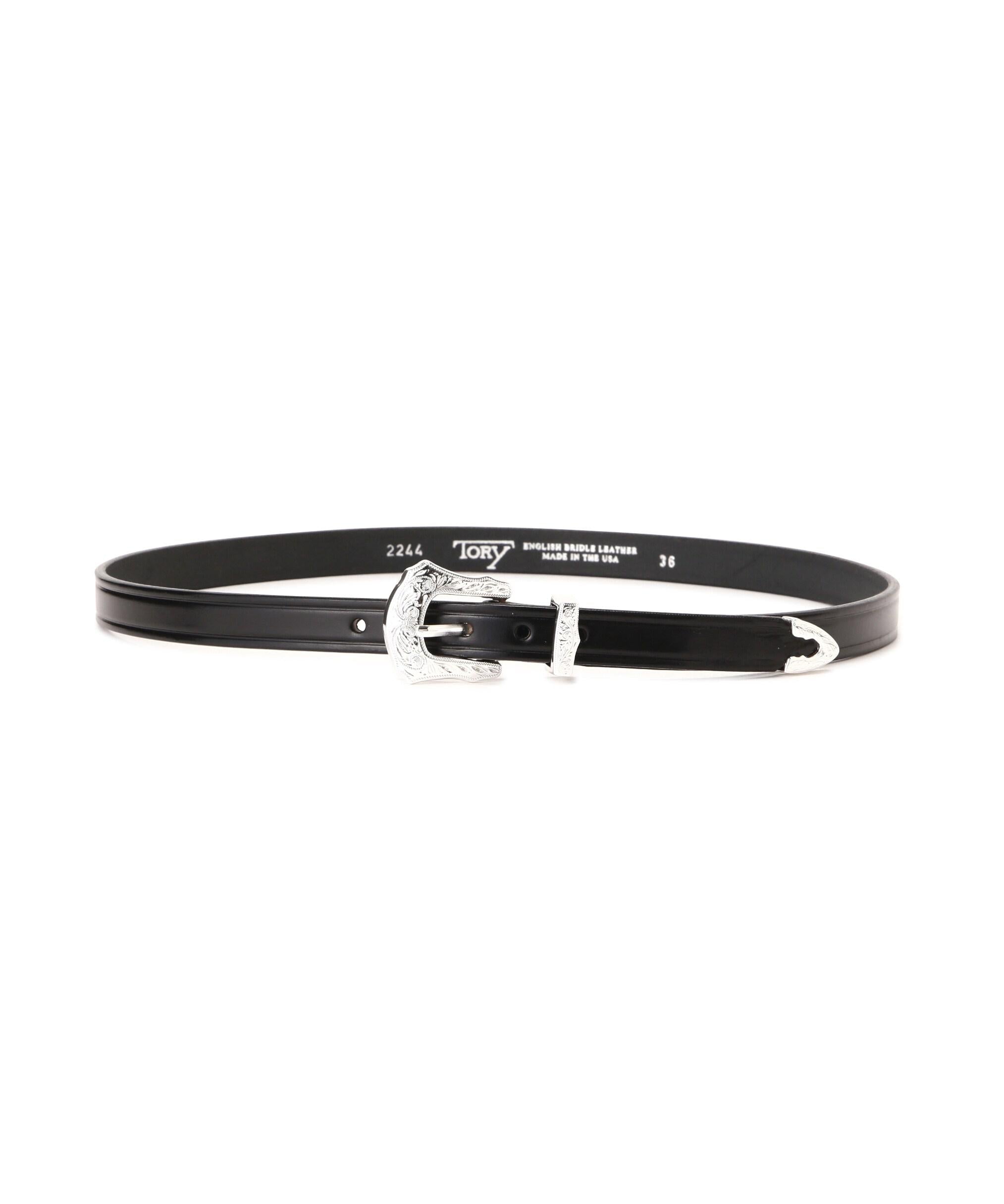 トリーレザー 3-Piece Silver Buckle Set Belt 30 Tory Leather Belt with Bits and Silver-Colored Three-Piece Buckle