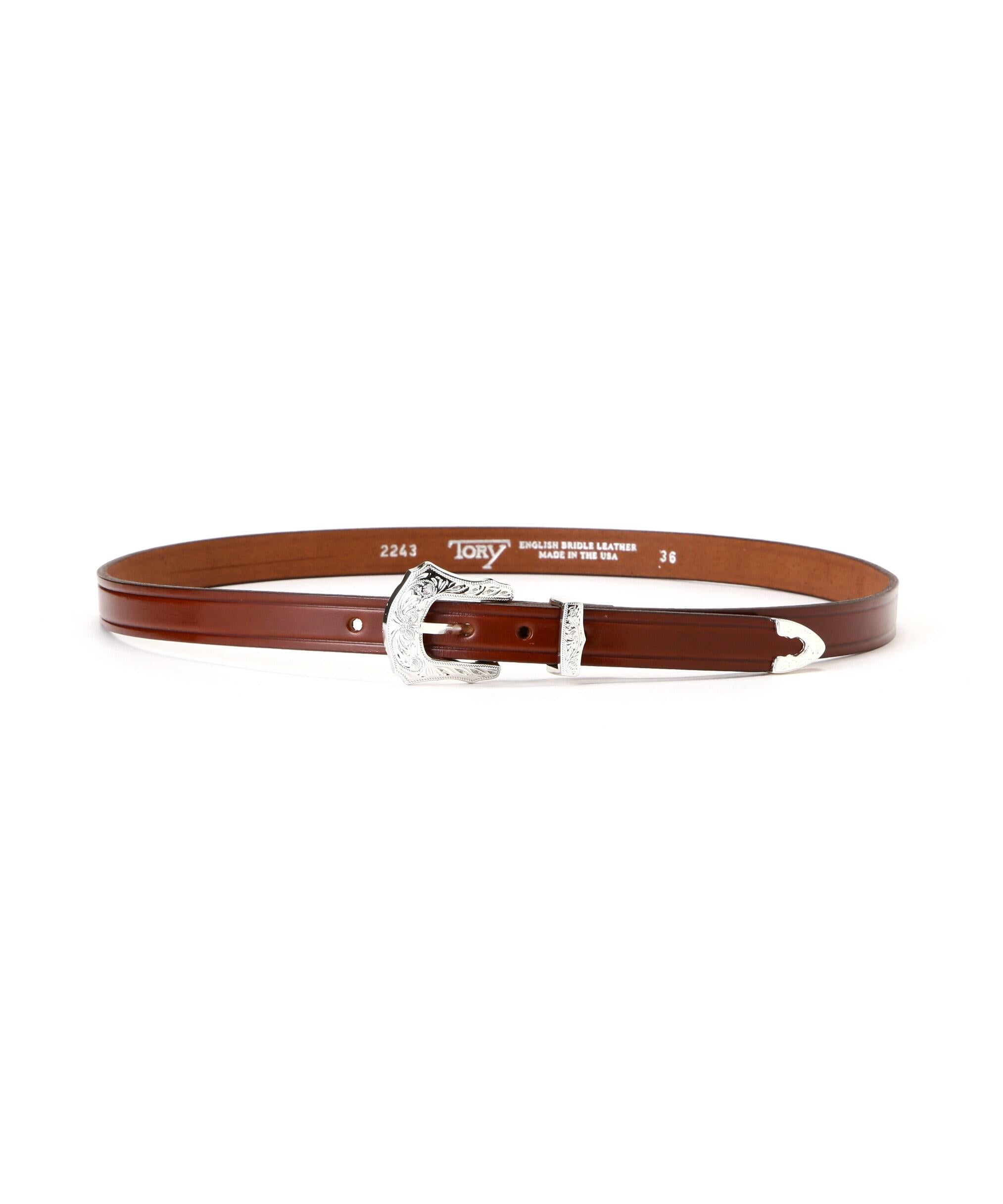 【TORY LEATHER】3-Piece Silver Buckle Belt TORY LEATHER 