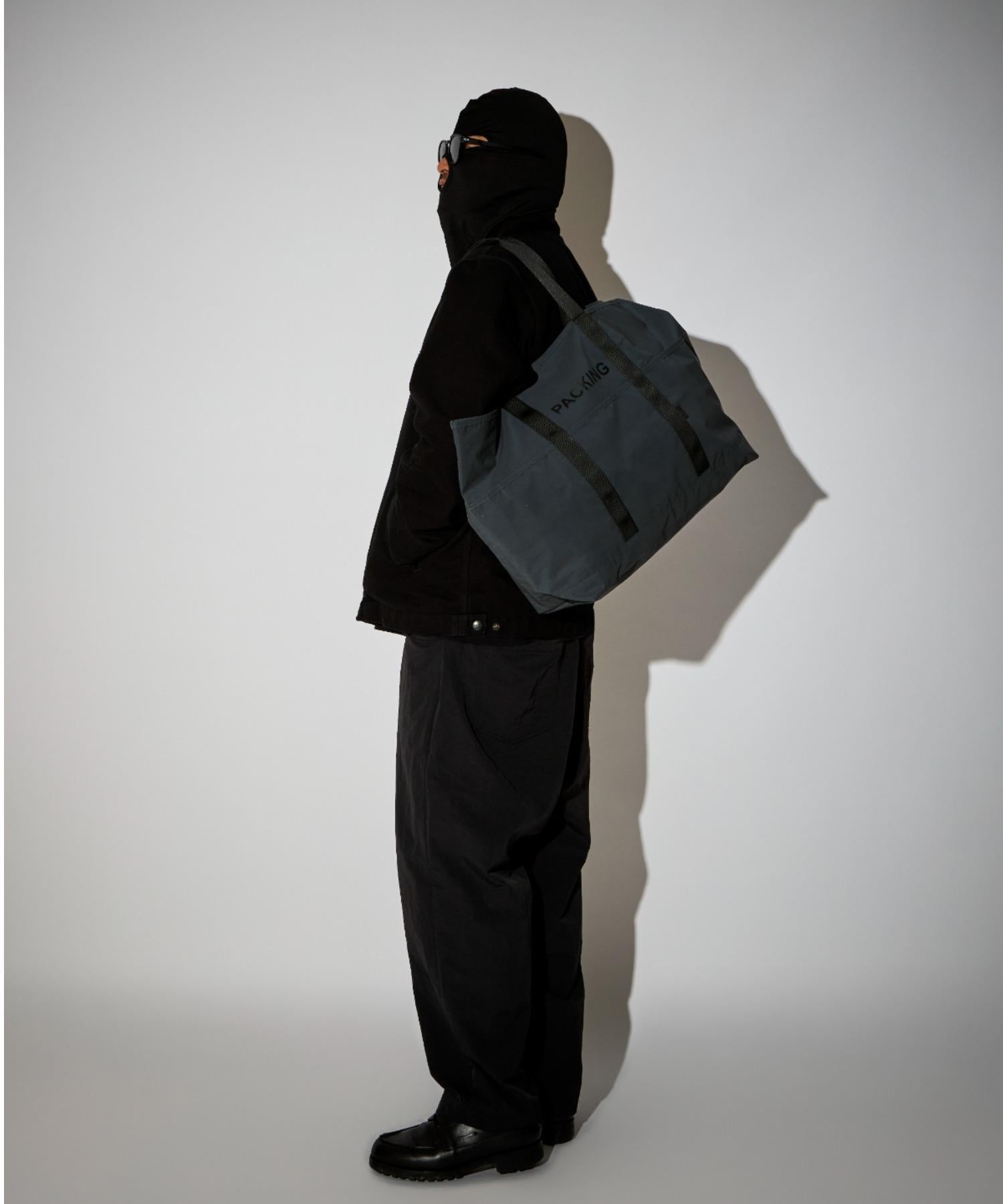 PACKING/パッキング BLACK REFLECTIVE TOTE ブラック