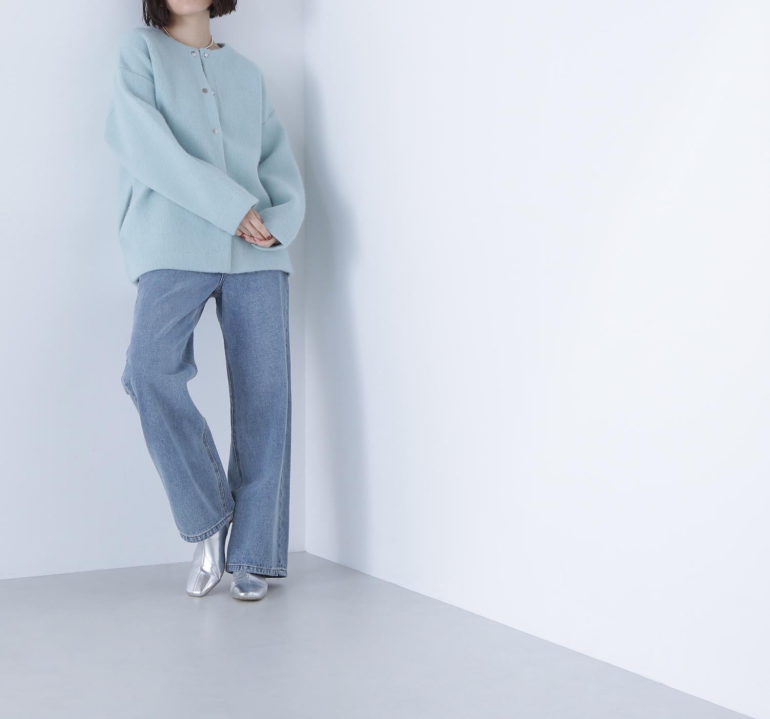 FOX接結コーディガン ペールグリーン