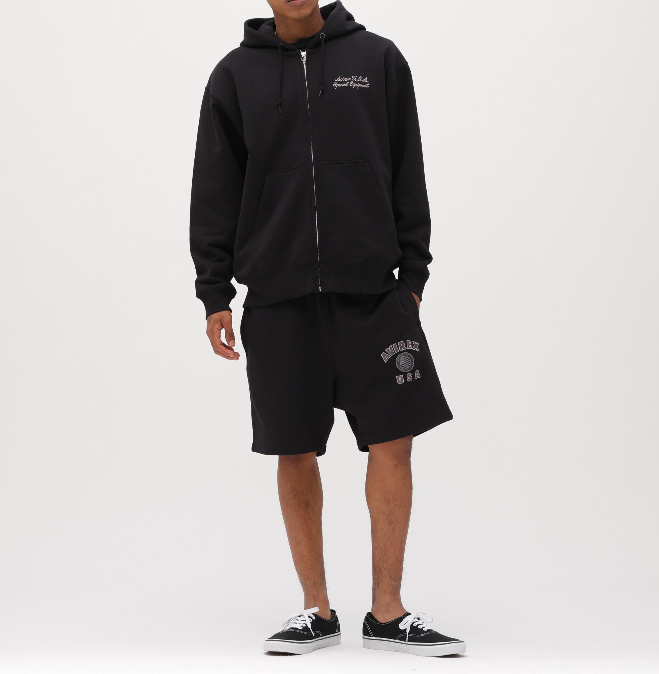 《直営店限定》VARSITY FLAG SWEAT SHORTS ブラック