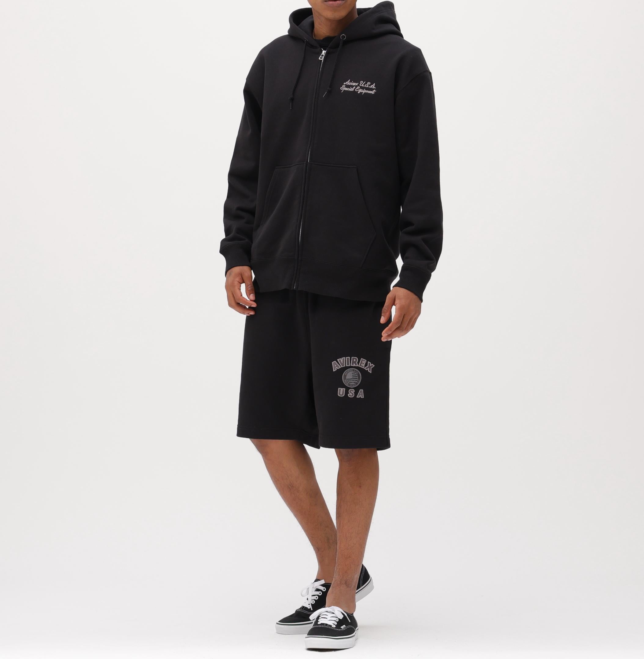 《直営店限定》VARSITY FLAG SWEAT SHORTS ブラック