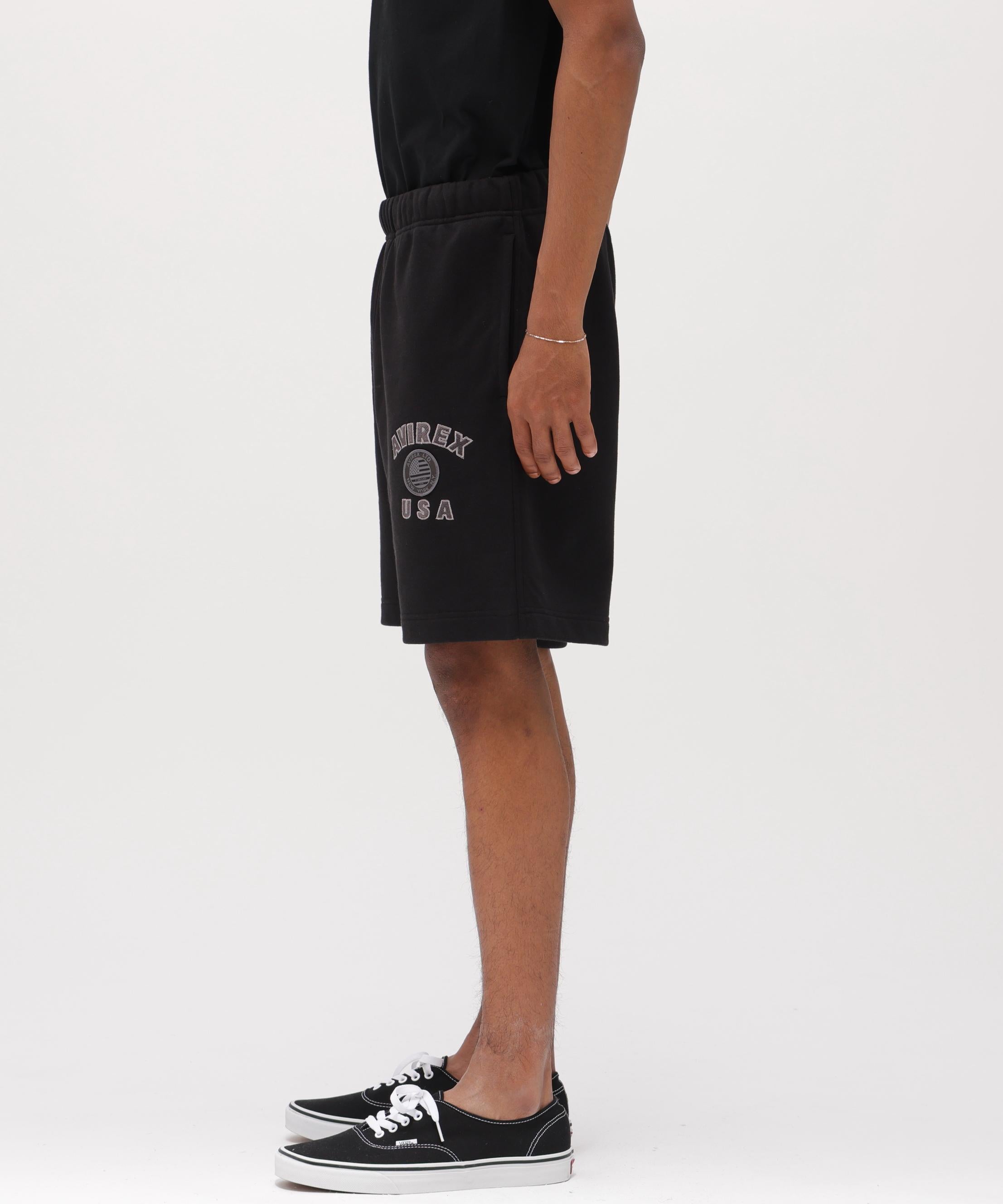 《直営店限定》VARSITY FLAG SWEAT SHORTS ブラック