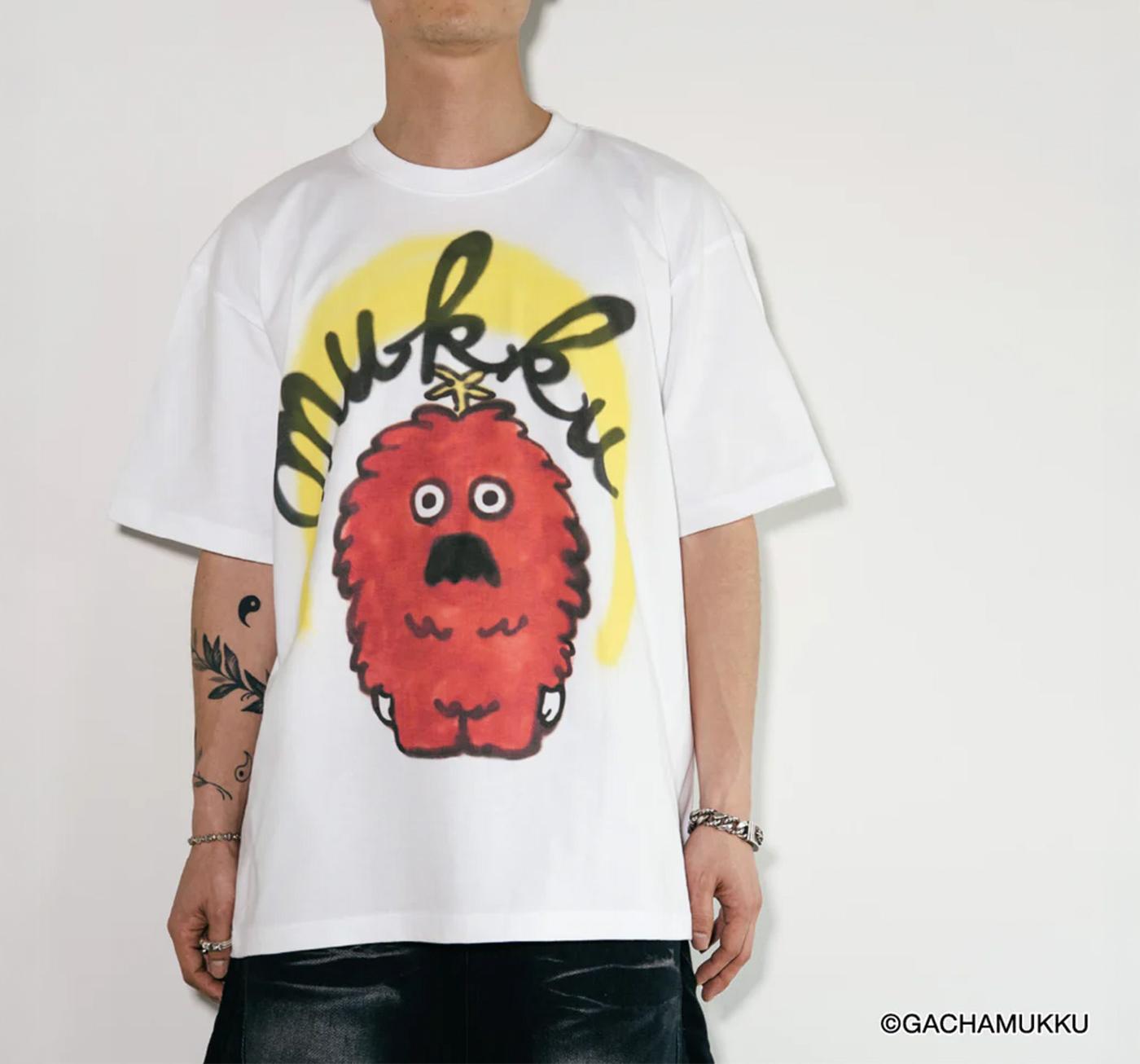 guernika/ゲルニカ/MUKKU Thumb Doll Spray T-Shirt ホワイト