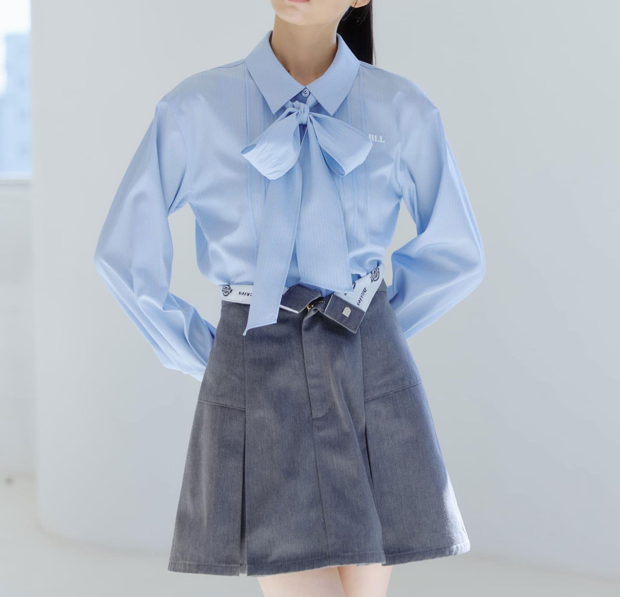 「Dickies × JILL by JILL STUART」別注タックミニスカート グレー
