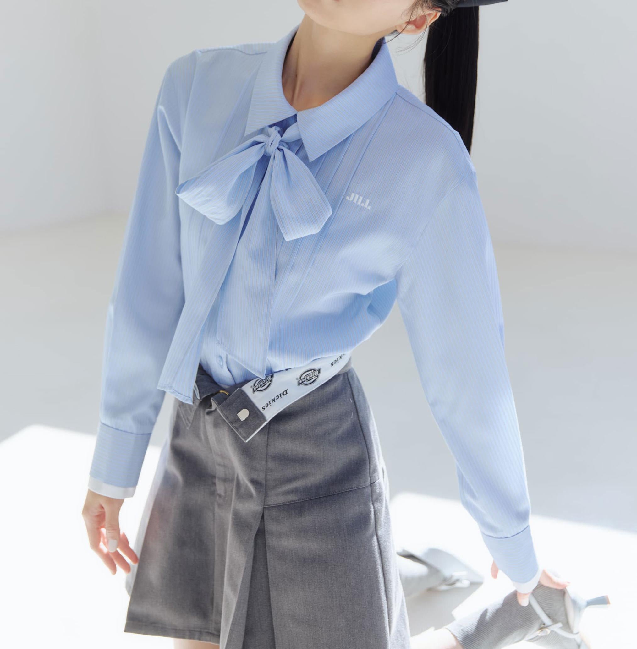 「Dickies × JILL by JILL STUART」別注タックミニスカート グレー