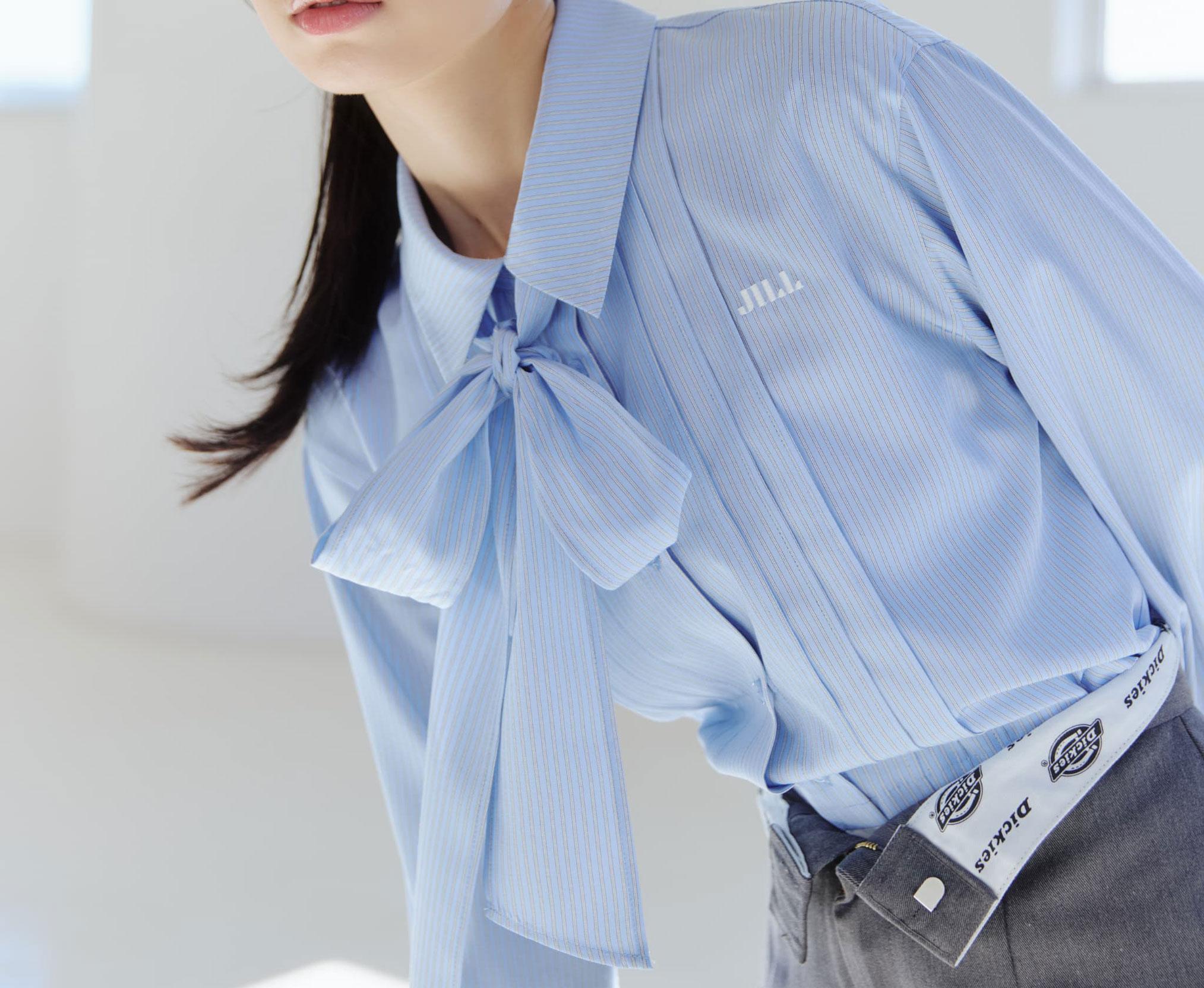 「Dickies × JILL by JILL STUART」別注タックミニスカート グレー