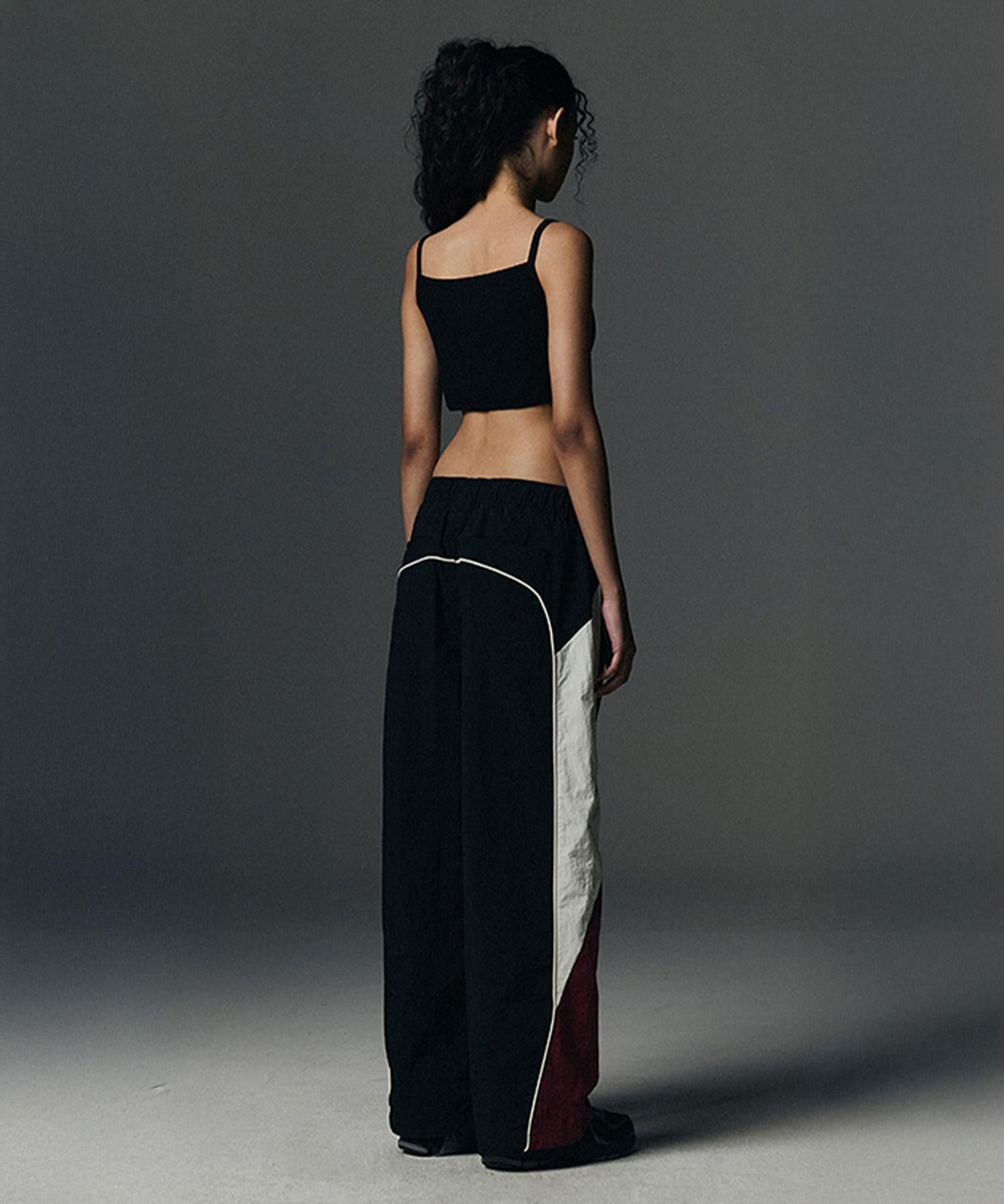 NOT4NE>D/ノットフォーナード/COLOU> RLOCK NYLON PANTS ブラック