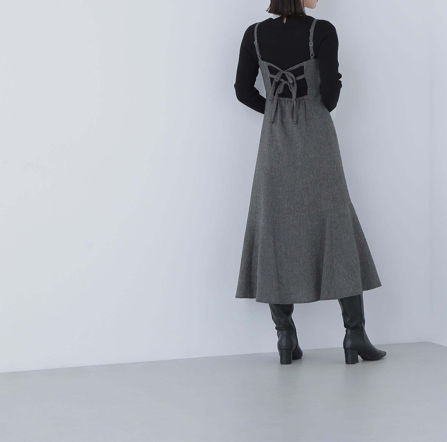 バックリボンジャンスカ チャコール1