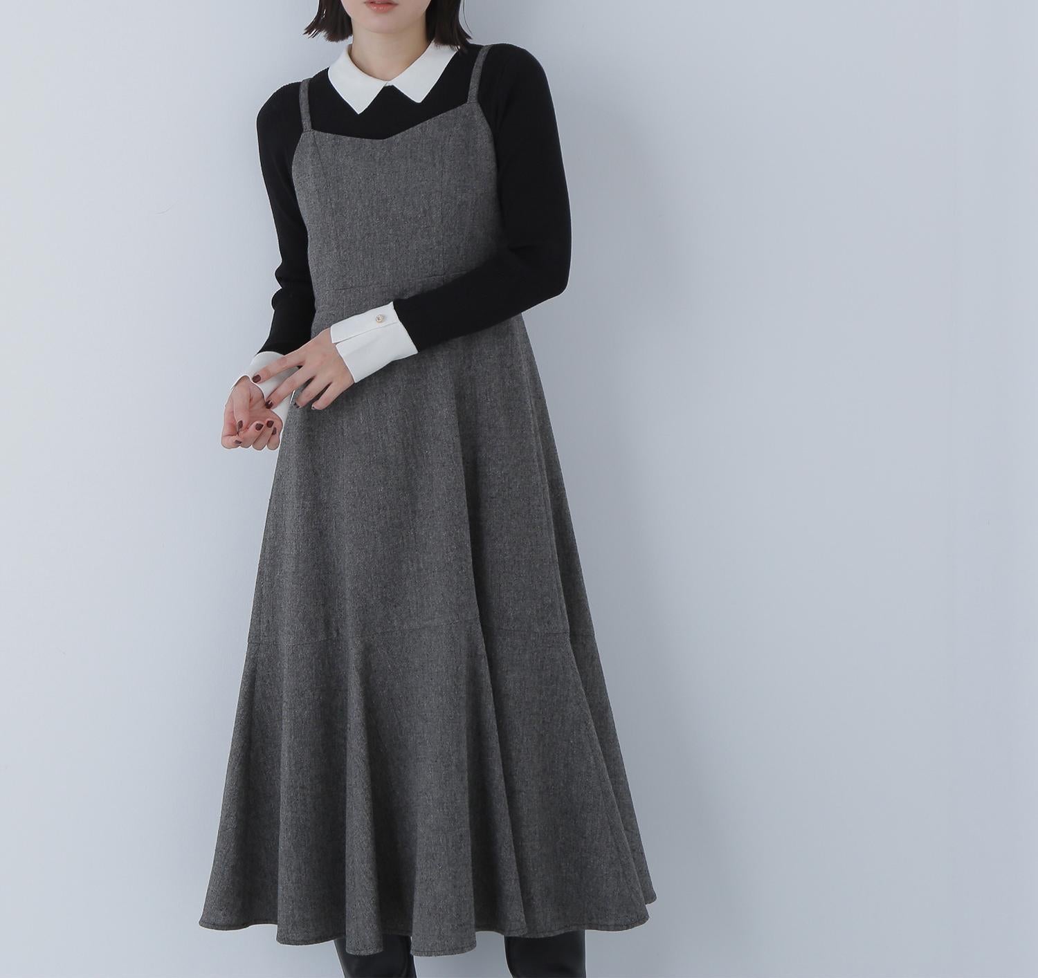 バックリボンジャンスカ チャコール1