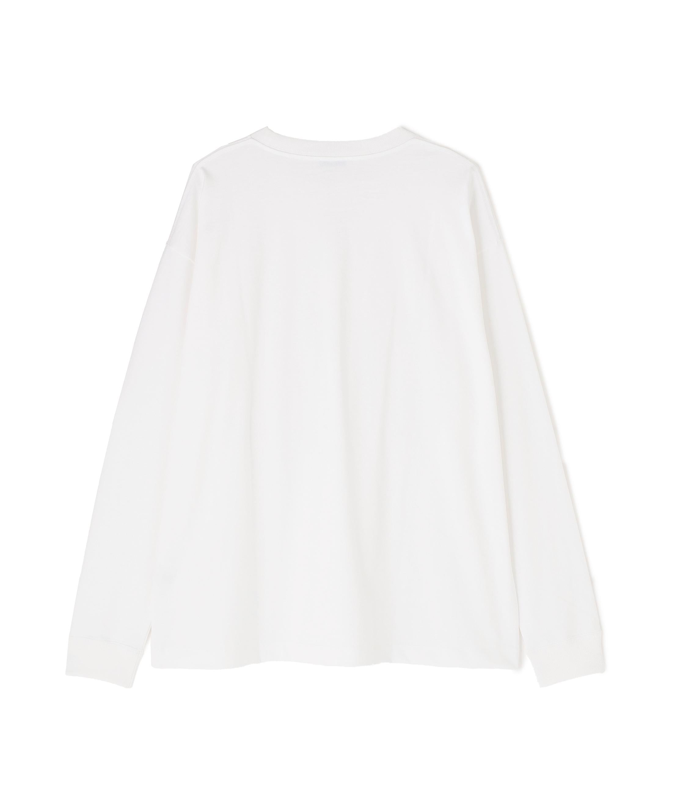 ATON (エイトン)12/- AIR SPINNING | LOOSE FIT LONG SLEEVE T-SHIRT ホワイト
