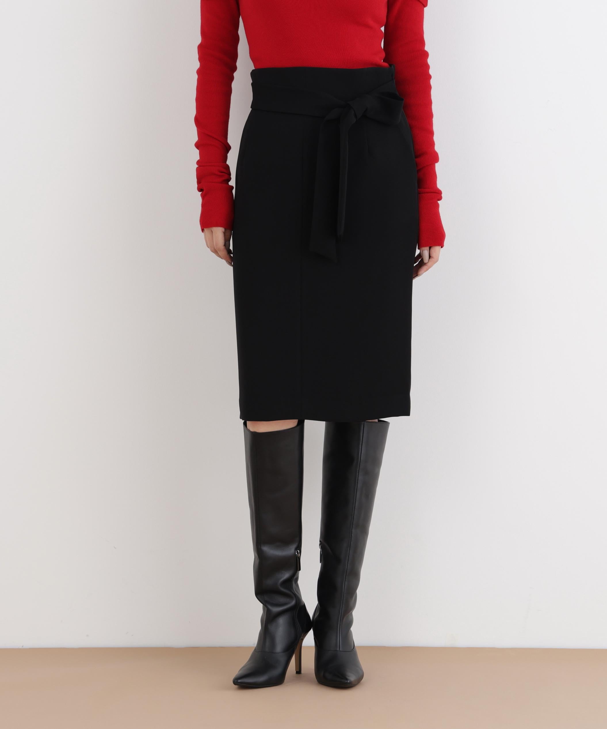 ◆2WAYベルトタイトスカート ブラック