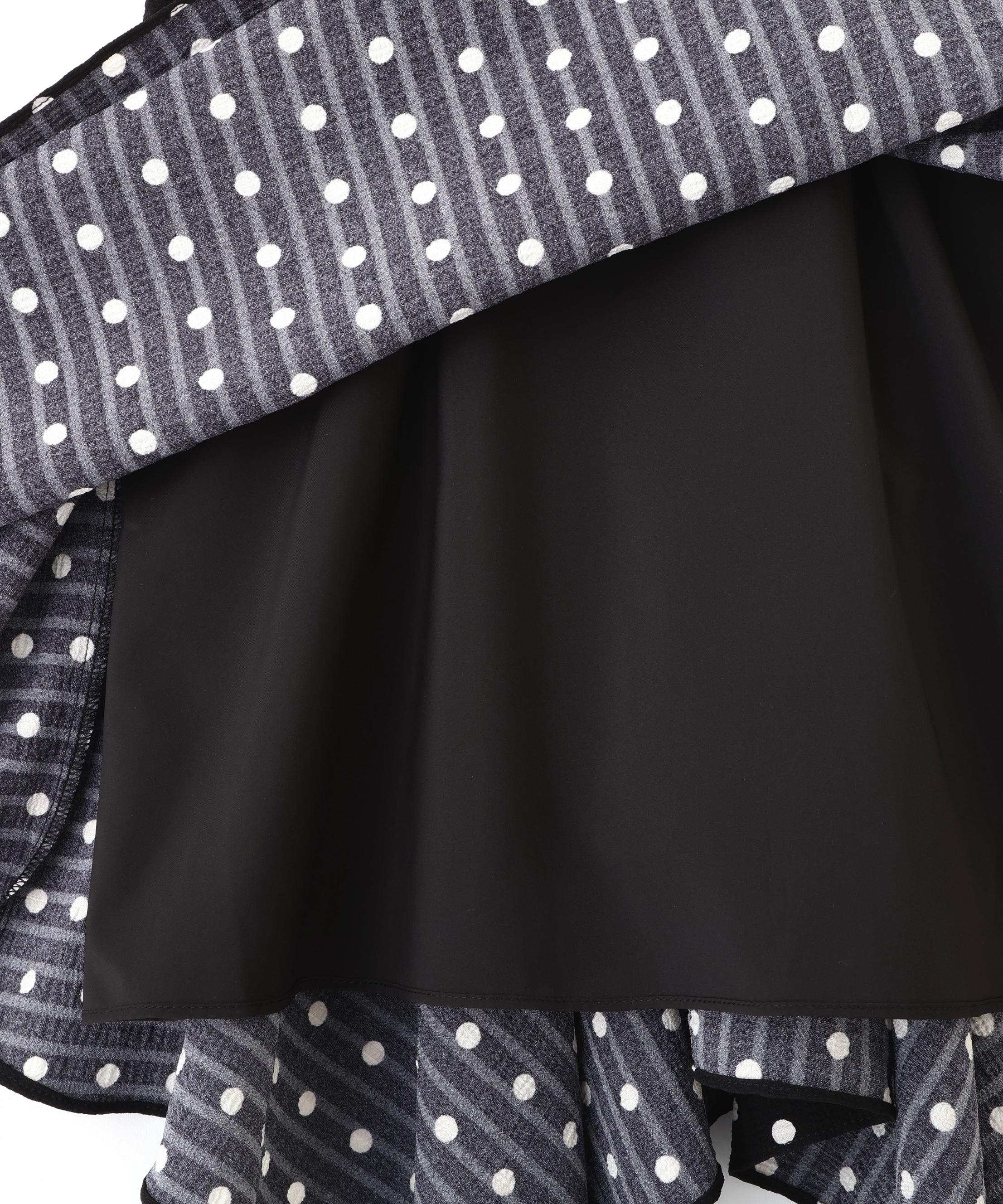 イレヘムチュニックキャミワンピース ブラックベースドット1