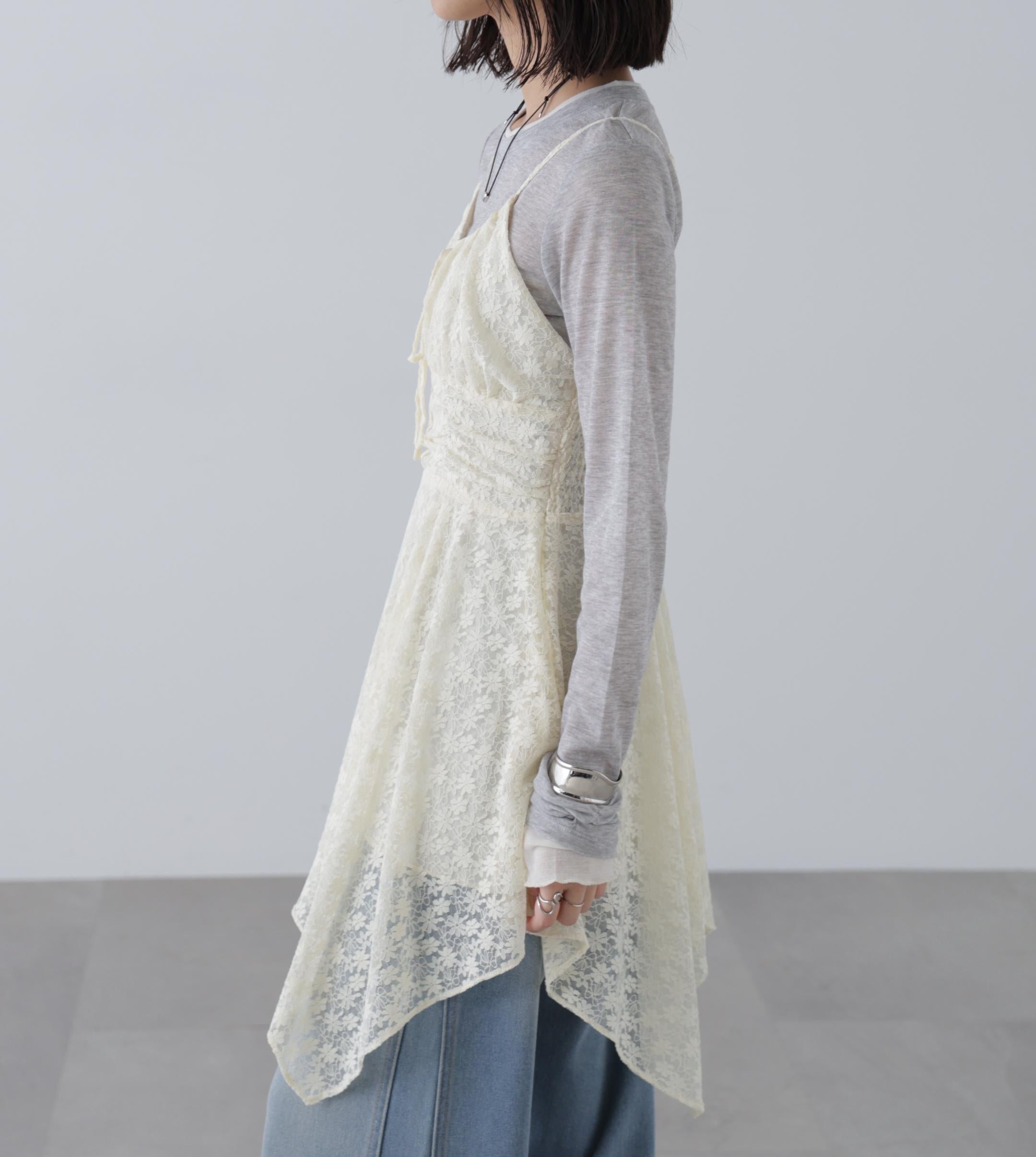 イレヘムチュニックキャミワンピース オフレース