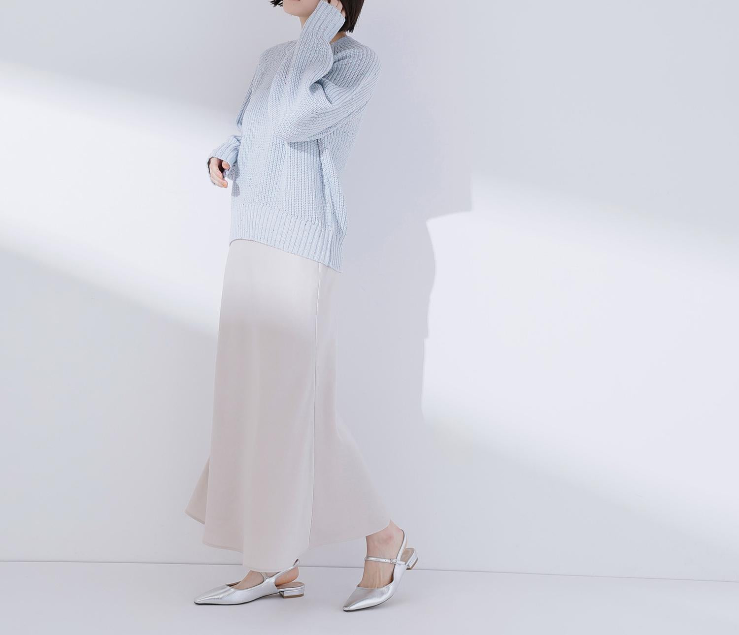 カラーネップオーバーニット ブルー2