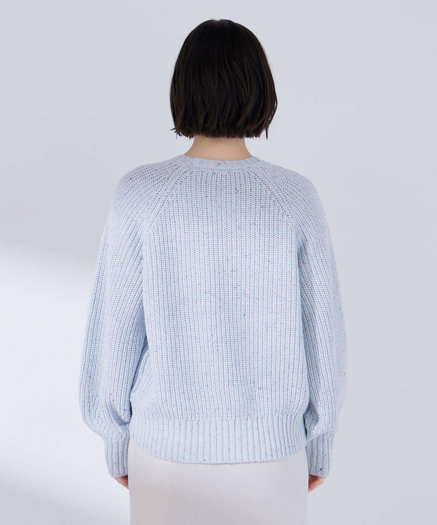 カラーネップオーバーニット ブルー2