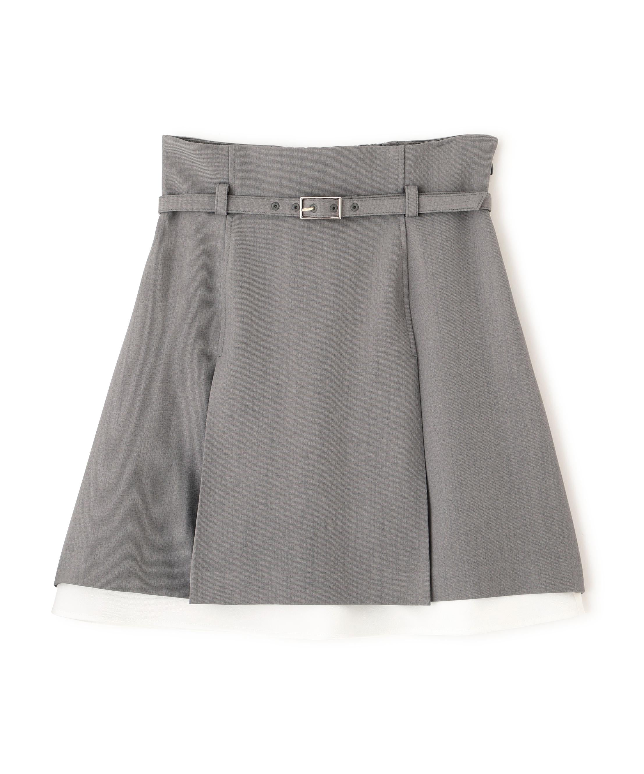 <セットアップ対応>ベーシックツイルスカート グレー
