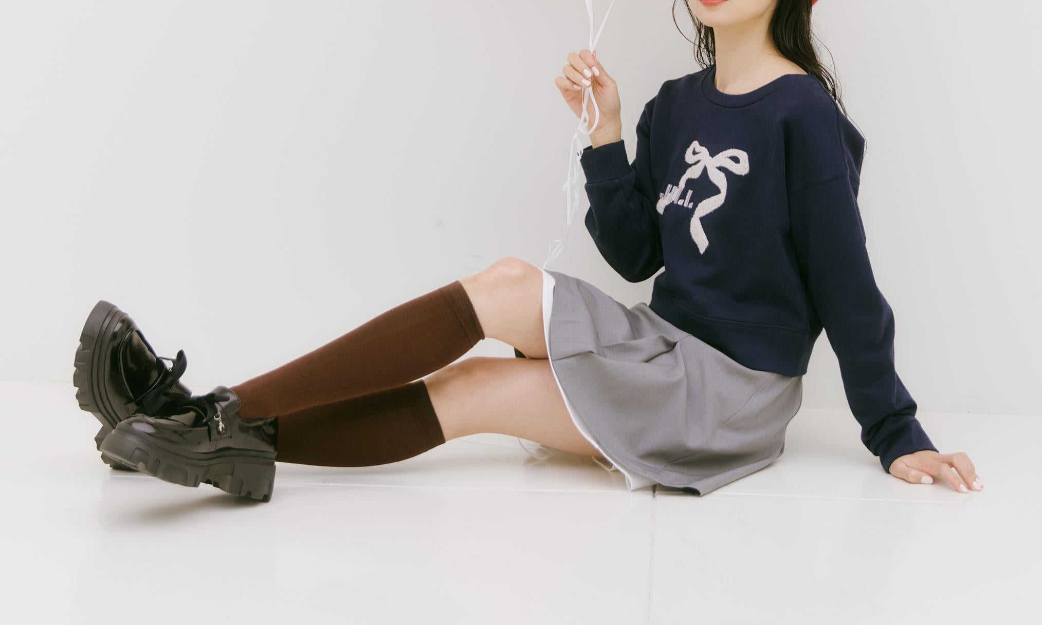 <セットアップ対応>ベーシックツイルスカート グレー