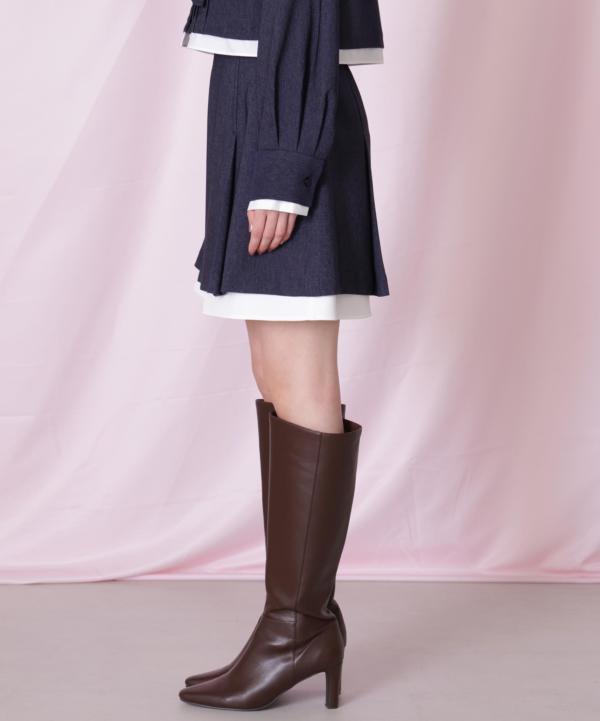 <セットアップ対応>ベーシックツイルスカート インディゴ1